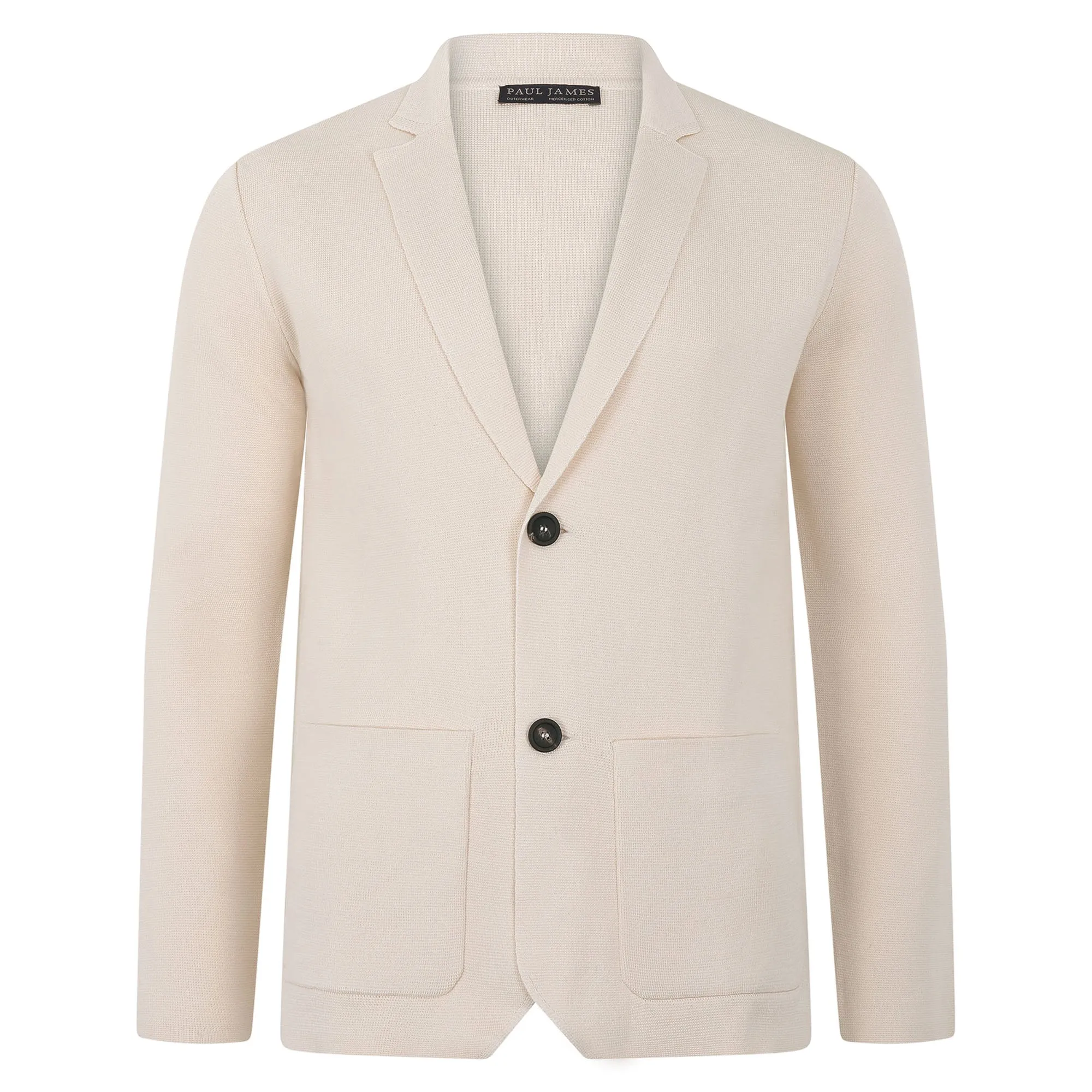 Mens Lightweight Mercerised Cotton Knitted Blazer