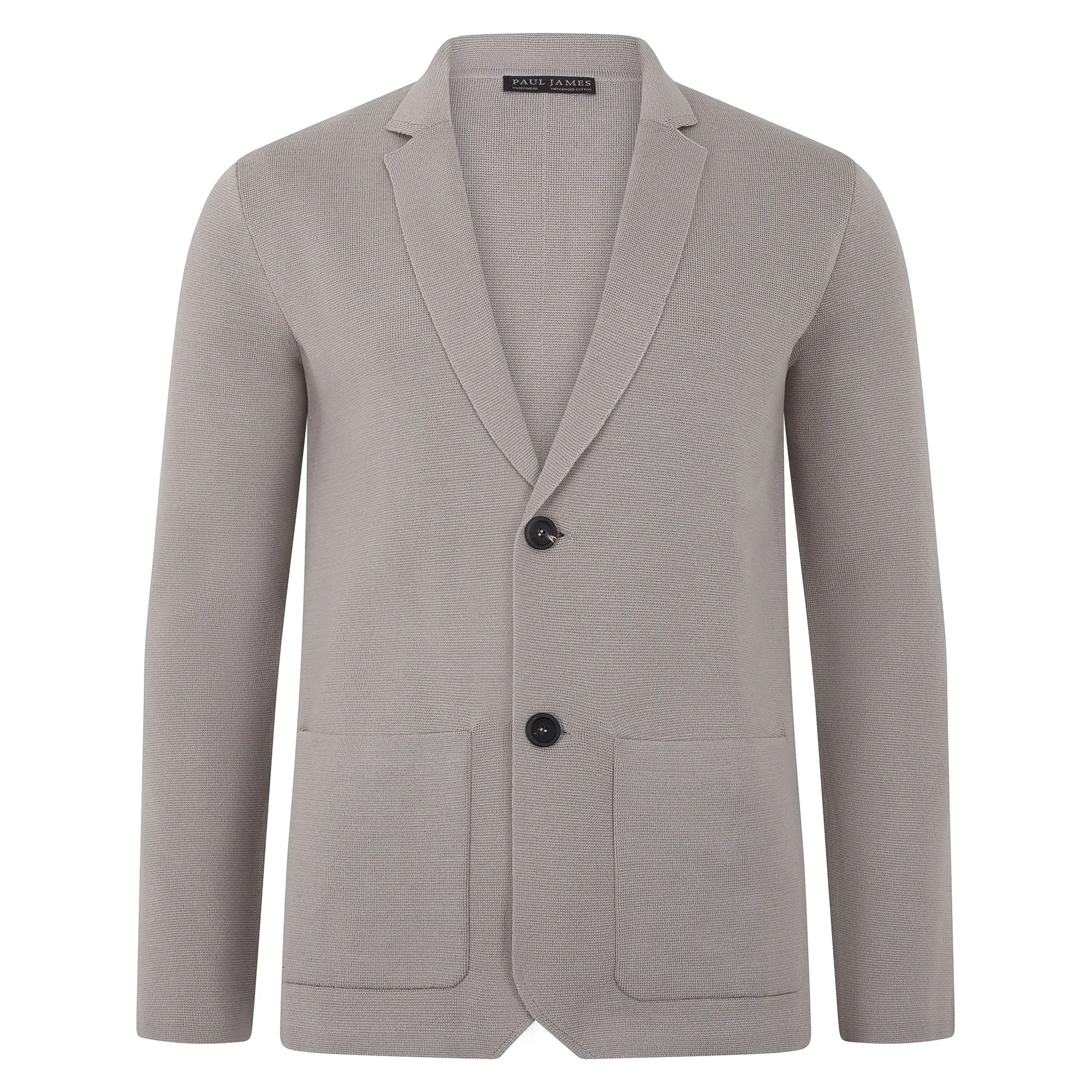 Mens Lightweight Mercerised Cotton Knitted Blazer