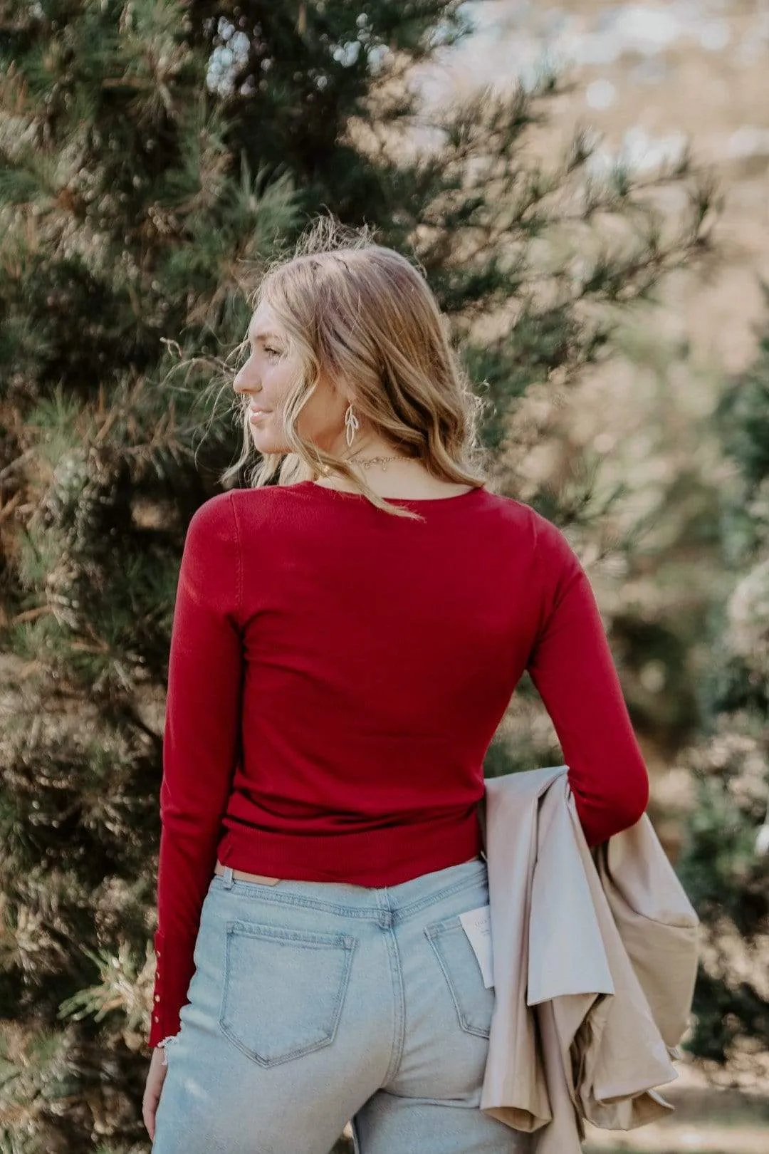 Merlot Love Poem Sweater Top