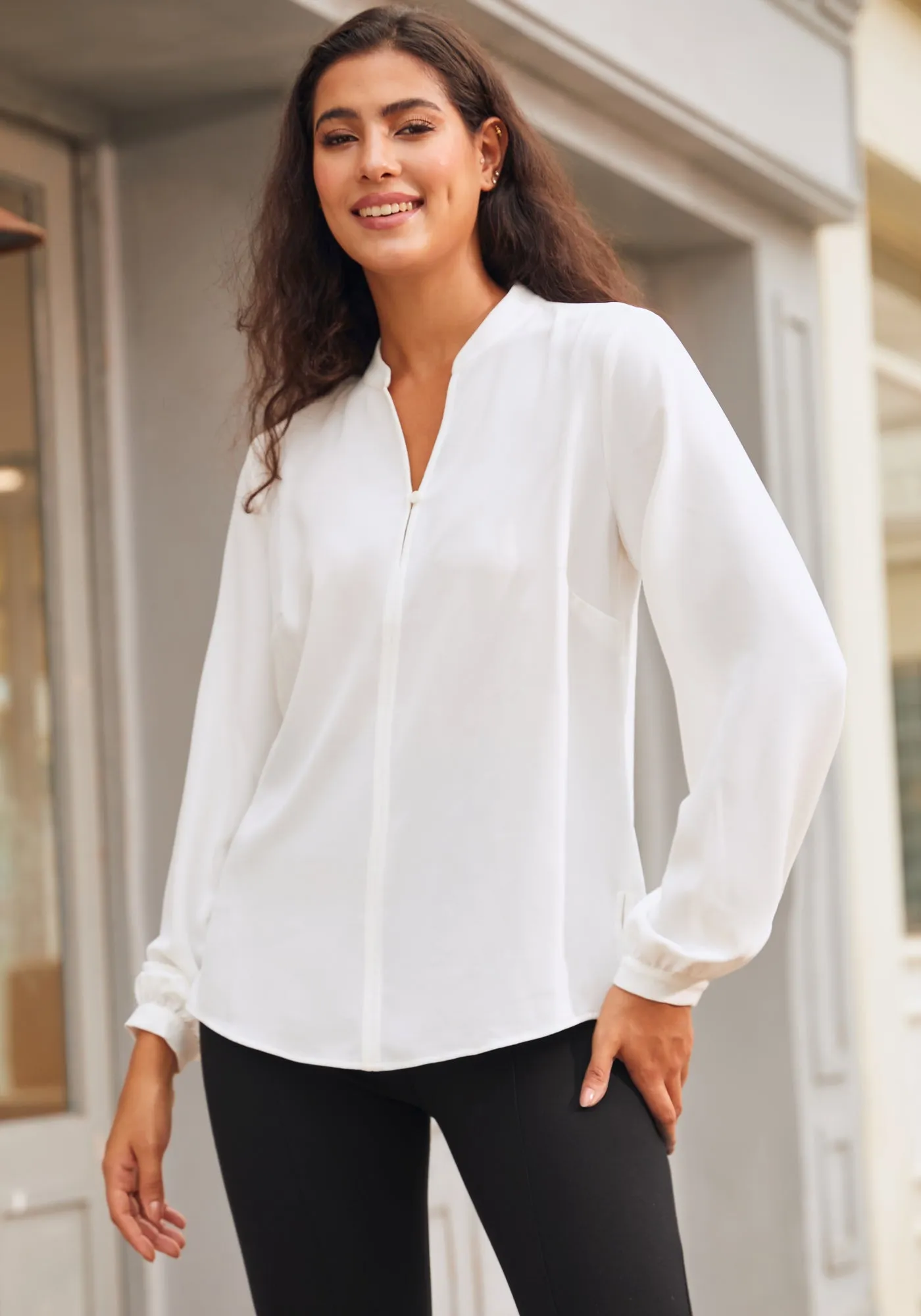 Modern Poet Blouse (Ivory)