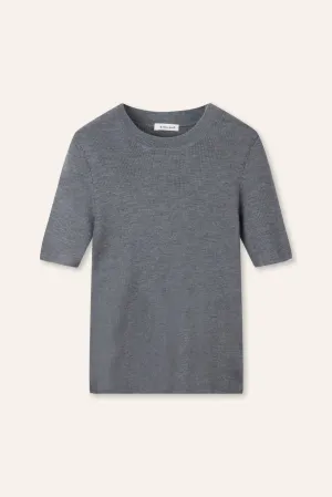 MONA silk-blended top (Grey)