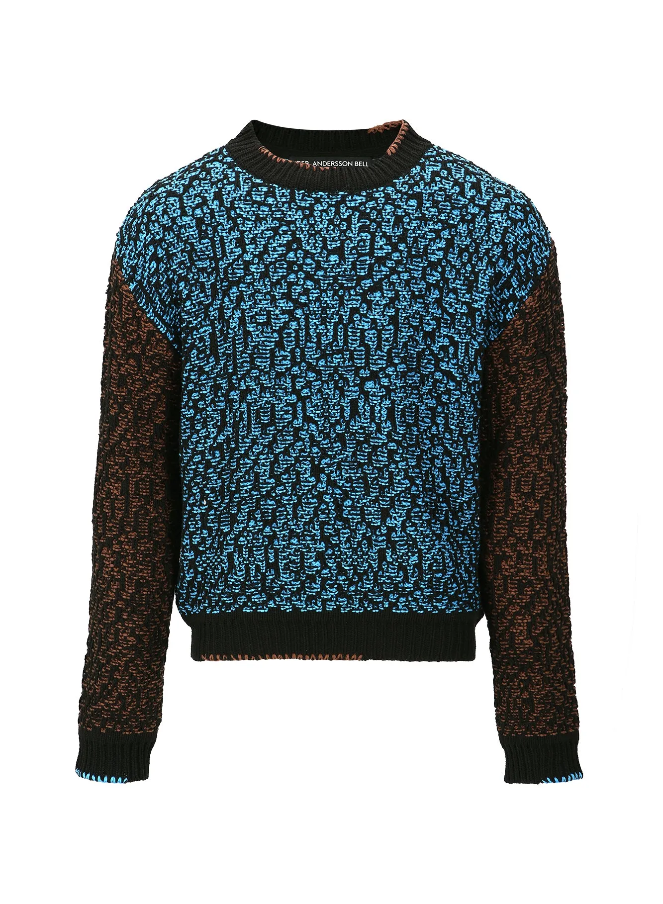 Net Crewneck Sweater | Multi Black