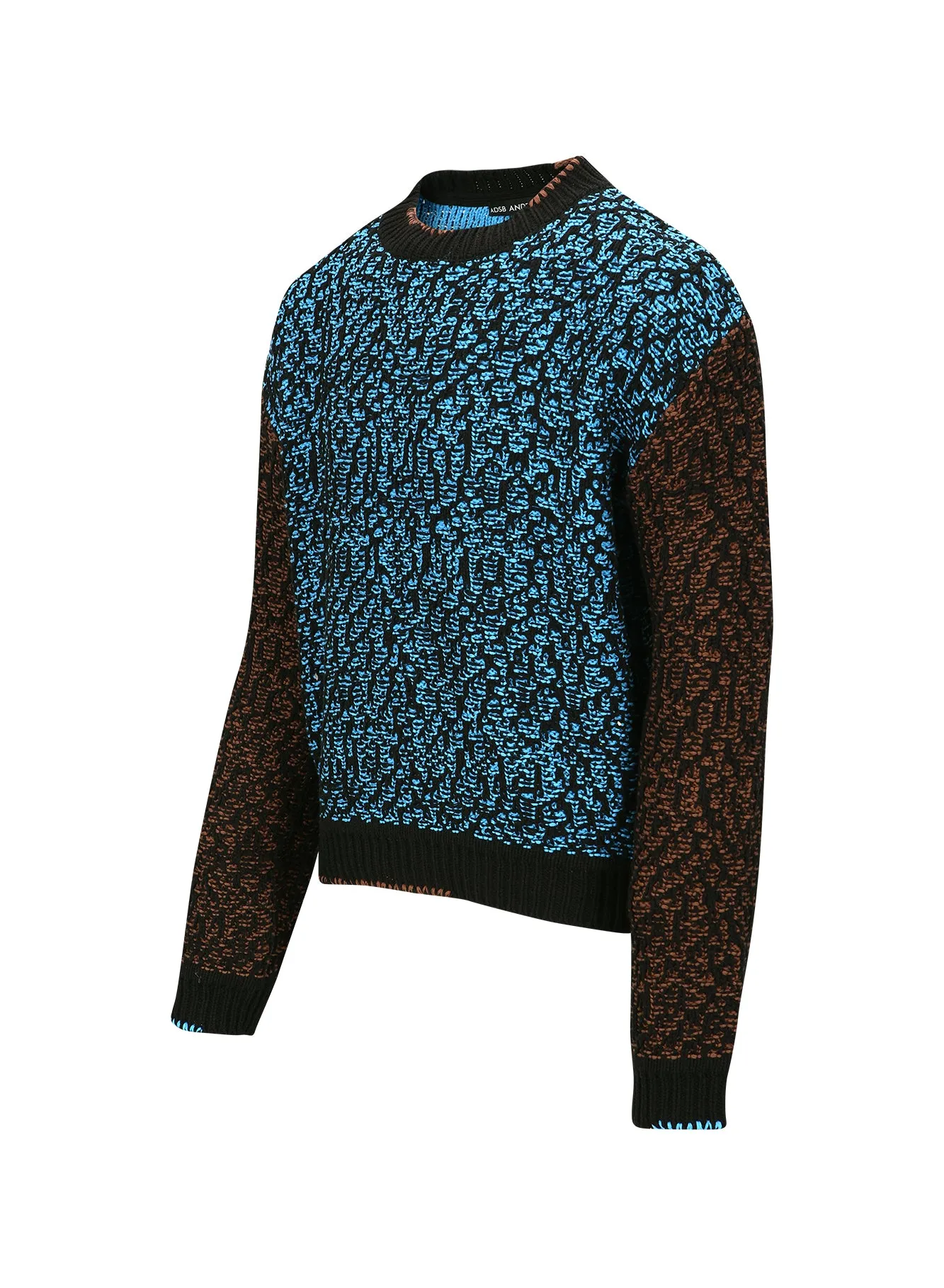 Net Crewneck Sweater | Multi Black