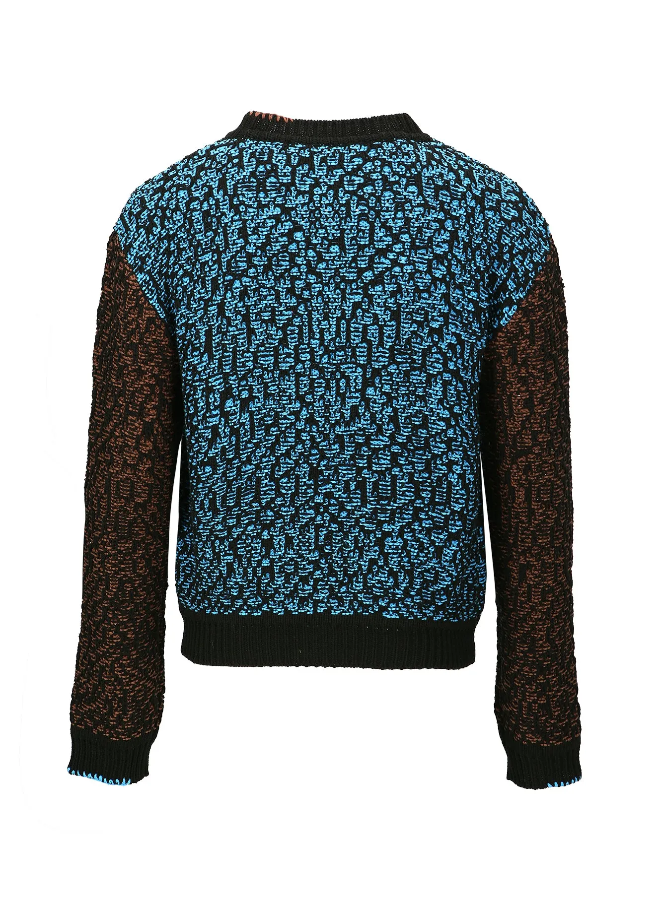 Net Crewneck Sweater | Multi Black