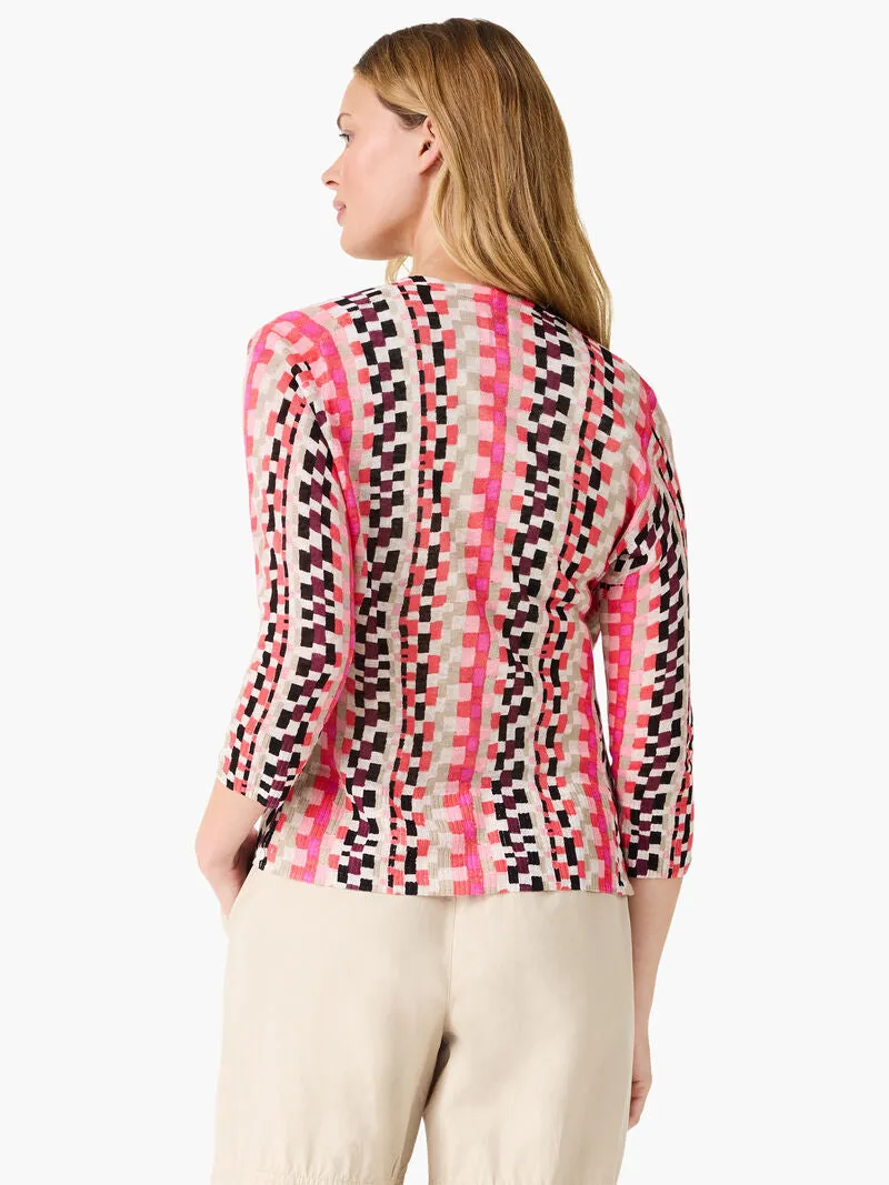 NIC ZOE M241123 Pixel Sunset 4-Way Cardigan