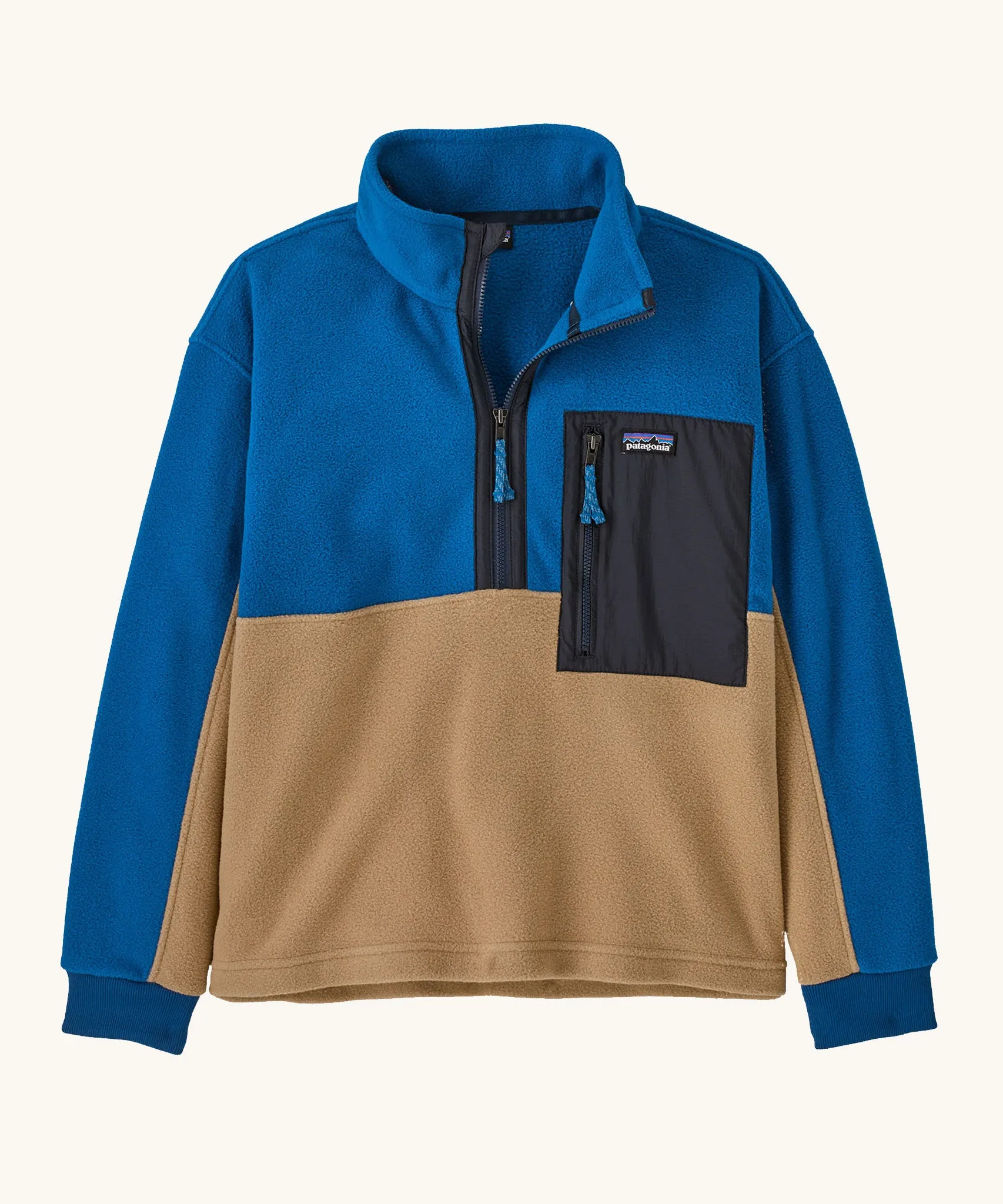 Patagonia Kids Microdini 1/2 Zip Fleece Top Grayling Brown