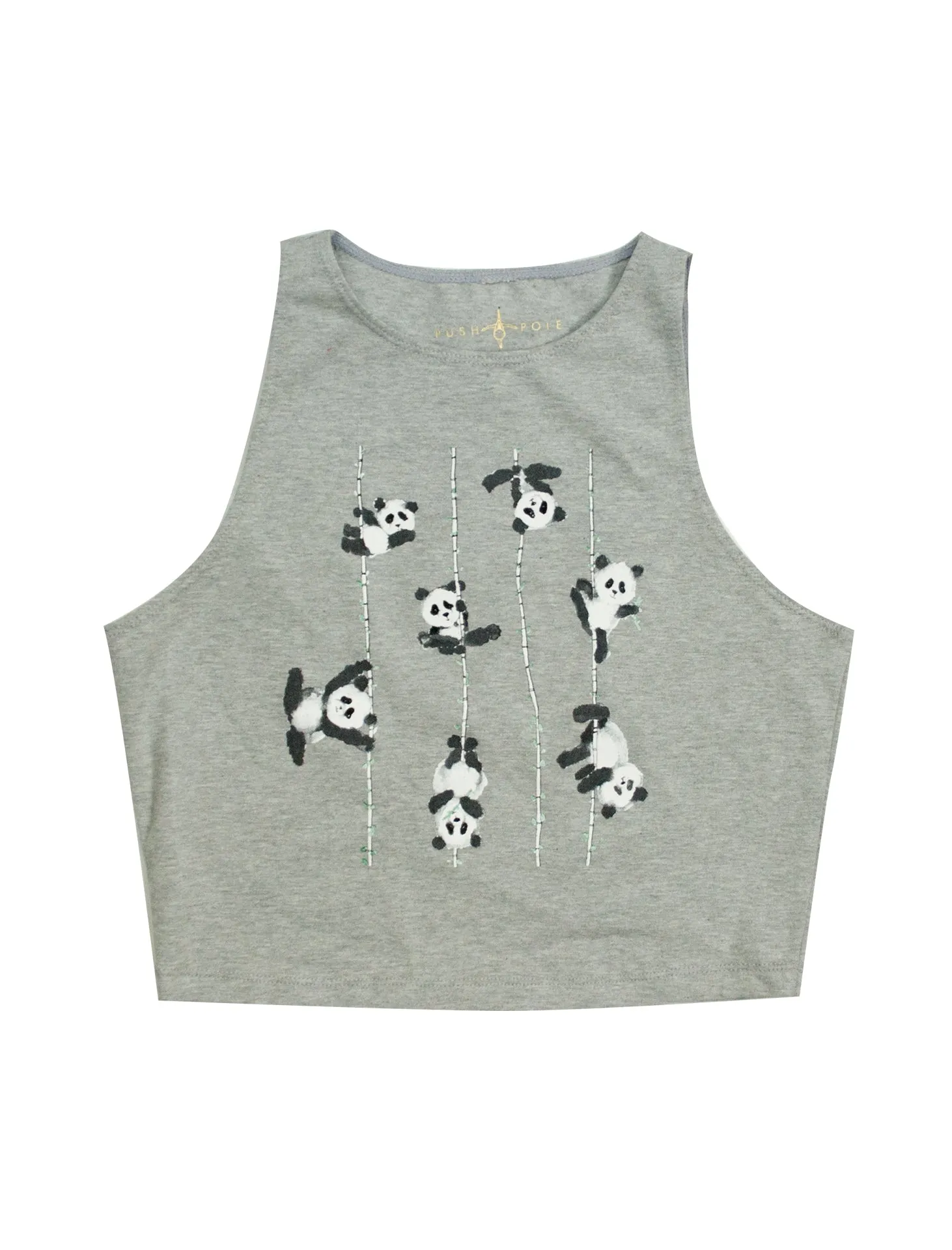 Poling Pandas High Neck Crop Top