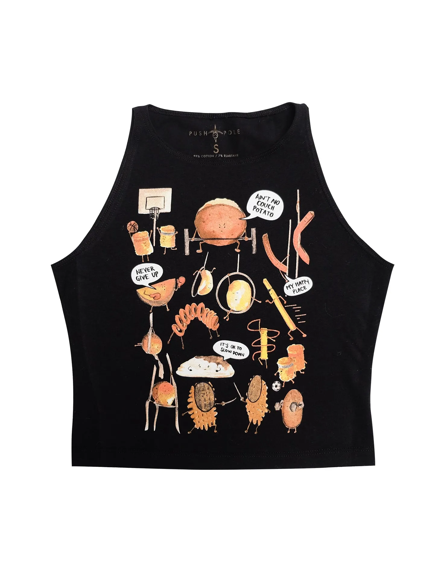 Potatoes High Neck Crop Top