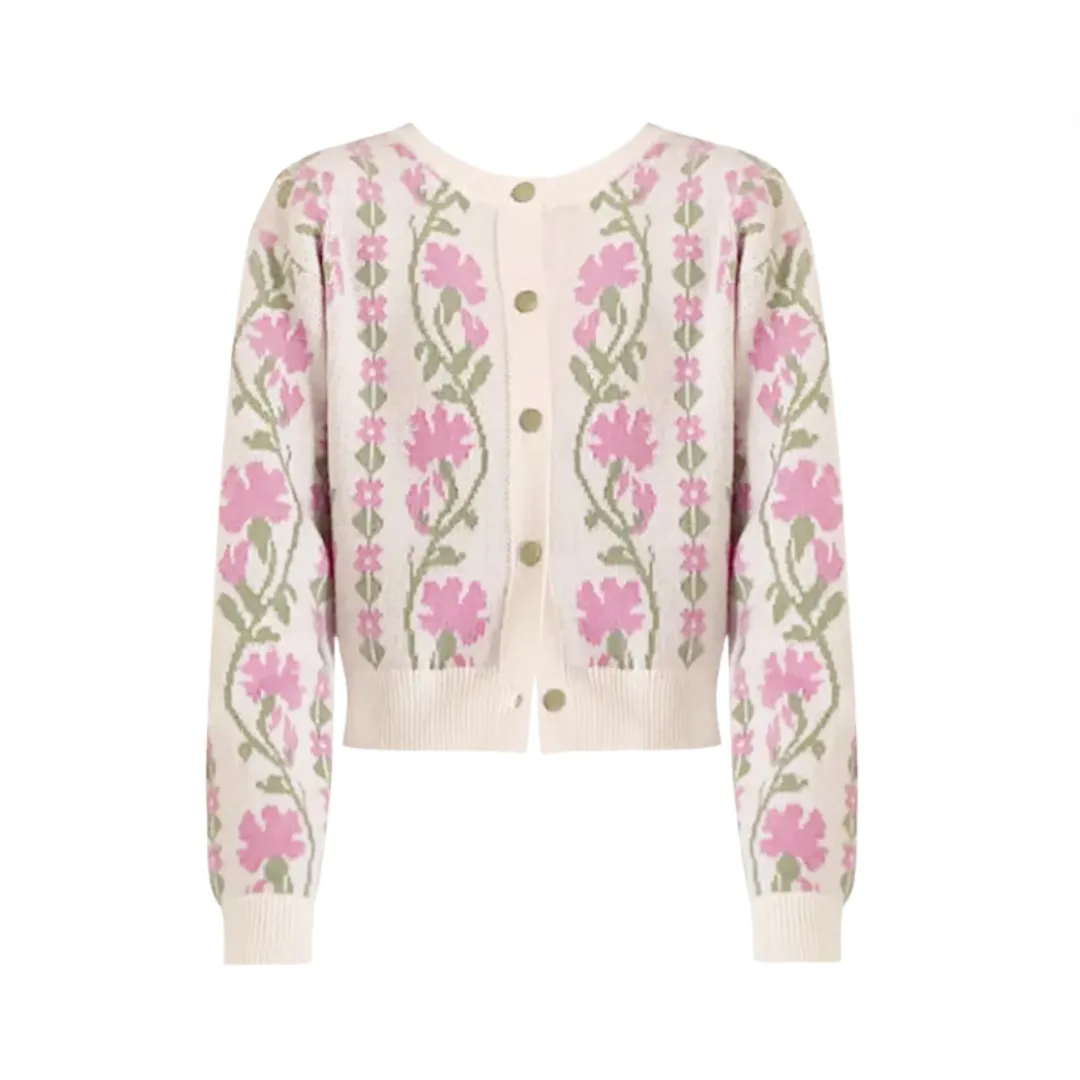 Pre Order:  Flower Knit Cardigan