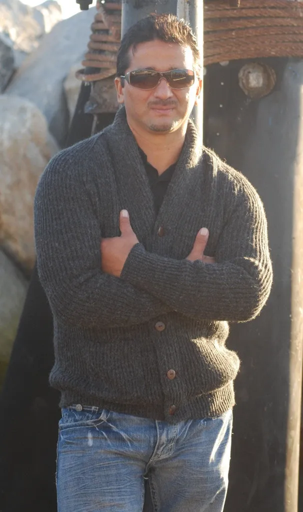 "Diego" Buttoned Alpaca Men Sweater