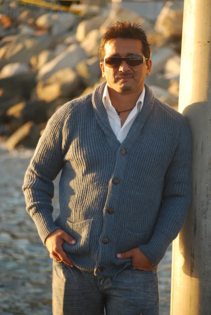 "Diego" Buttoned Alpaca Men Sweater