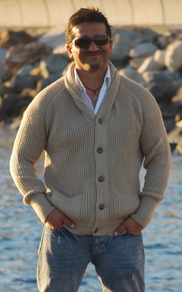 "Diego" Buttoned Alpaca Men Sweater