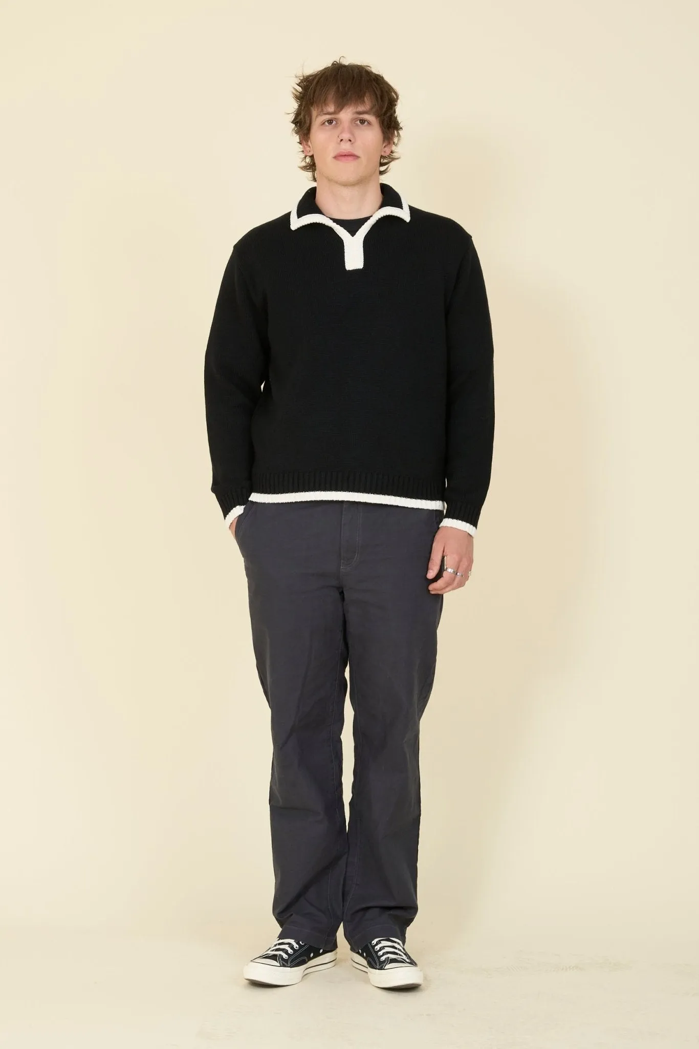 Rats Wool Cashmere Pullover Knit - Black