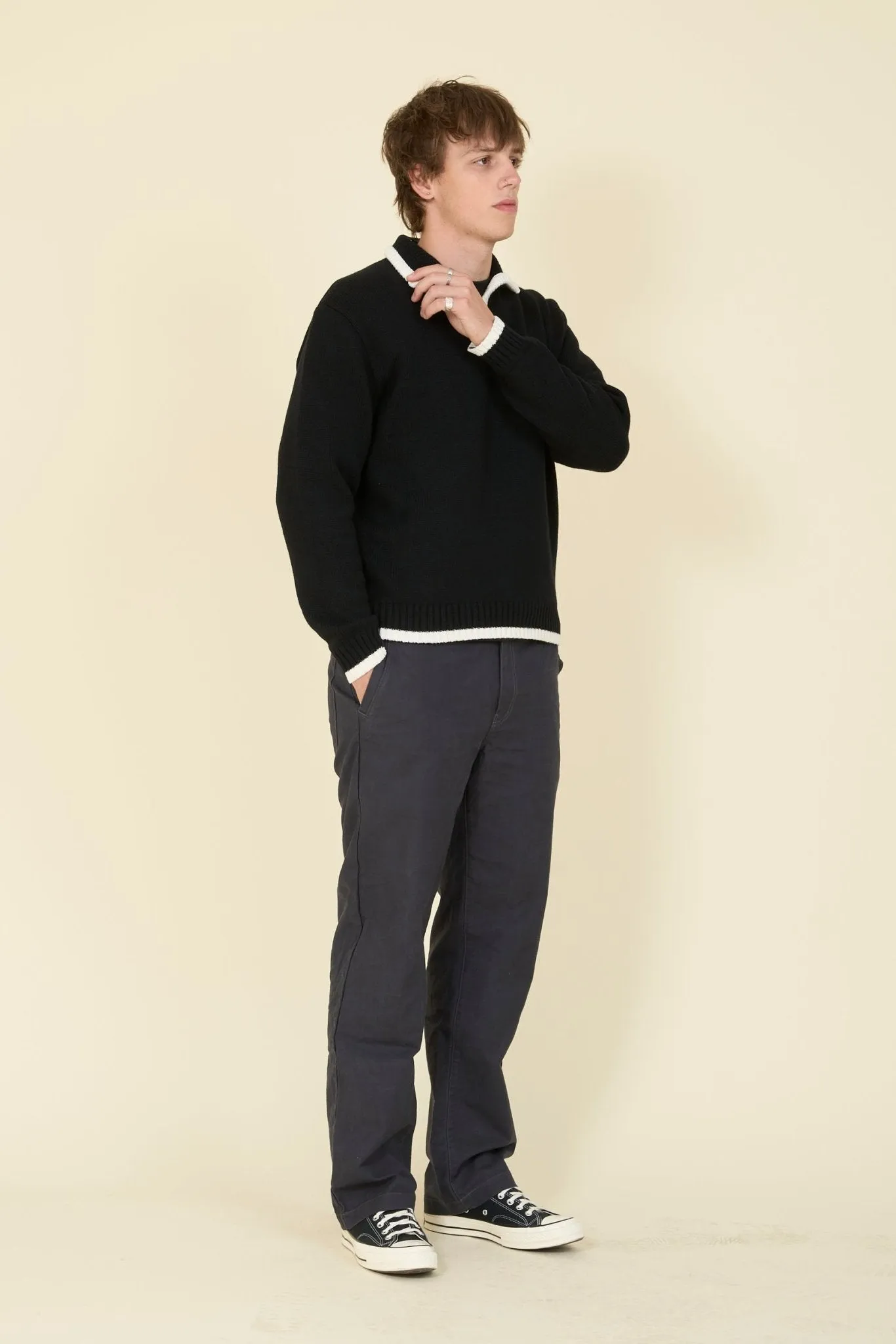 Rats Wool Cashmere Pullover Knit - Black