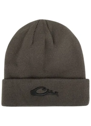 Rib Knit Stocking Cap in Gray by Drake