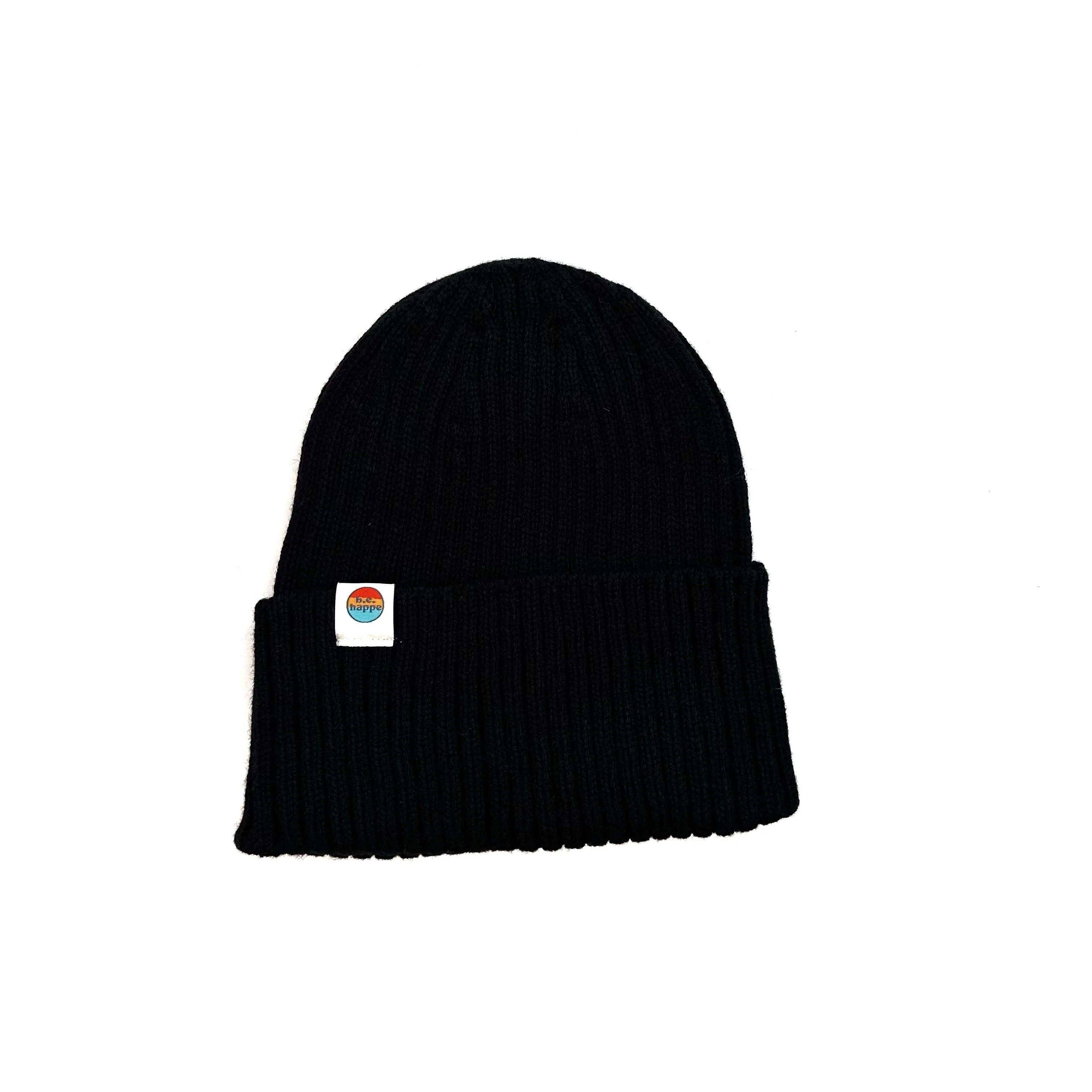 Ribbed Knit Beanie | Black