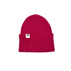 Ribbed Knit Beanie | Bright Pink