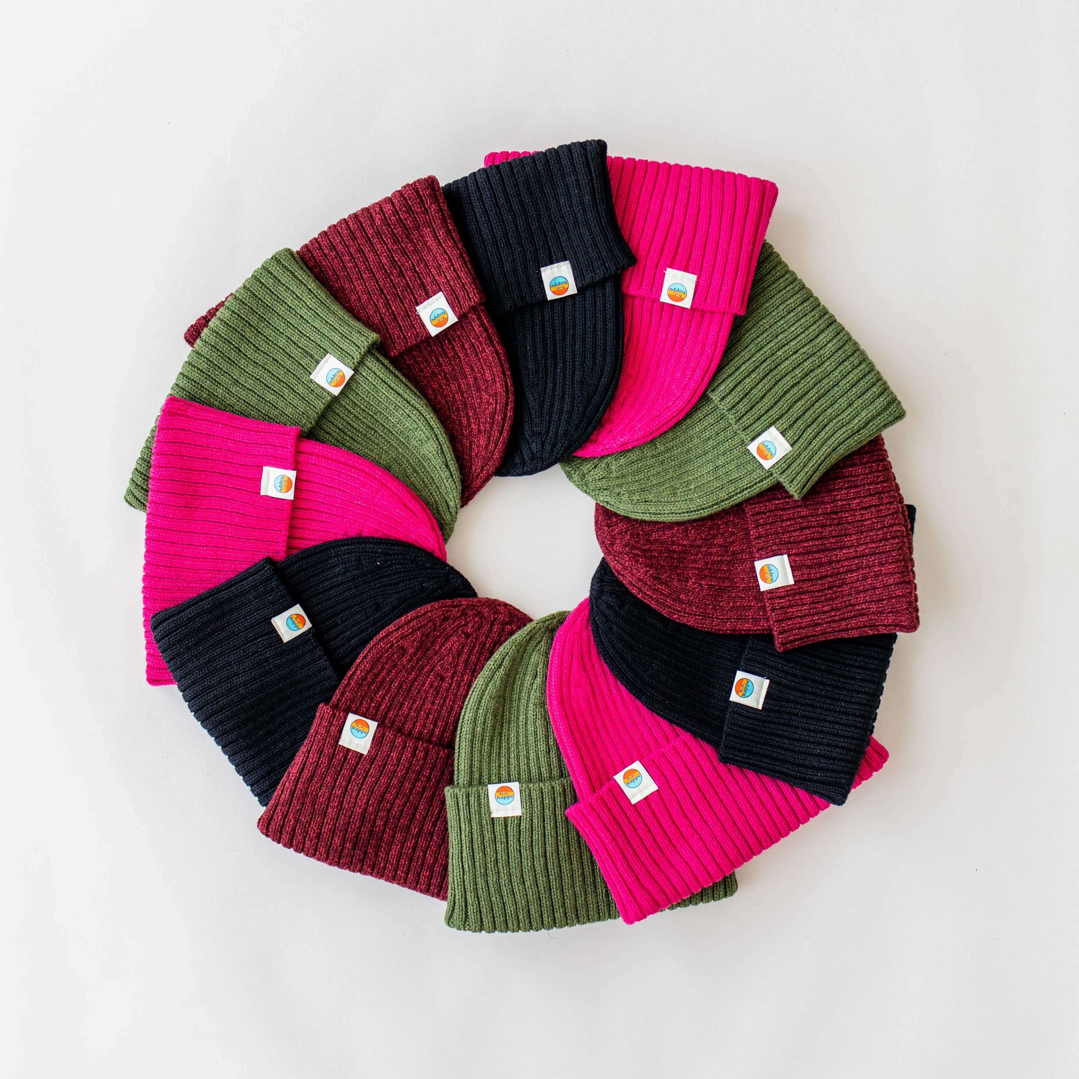 Ribbed Knit Beanie | Bright Pink