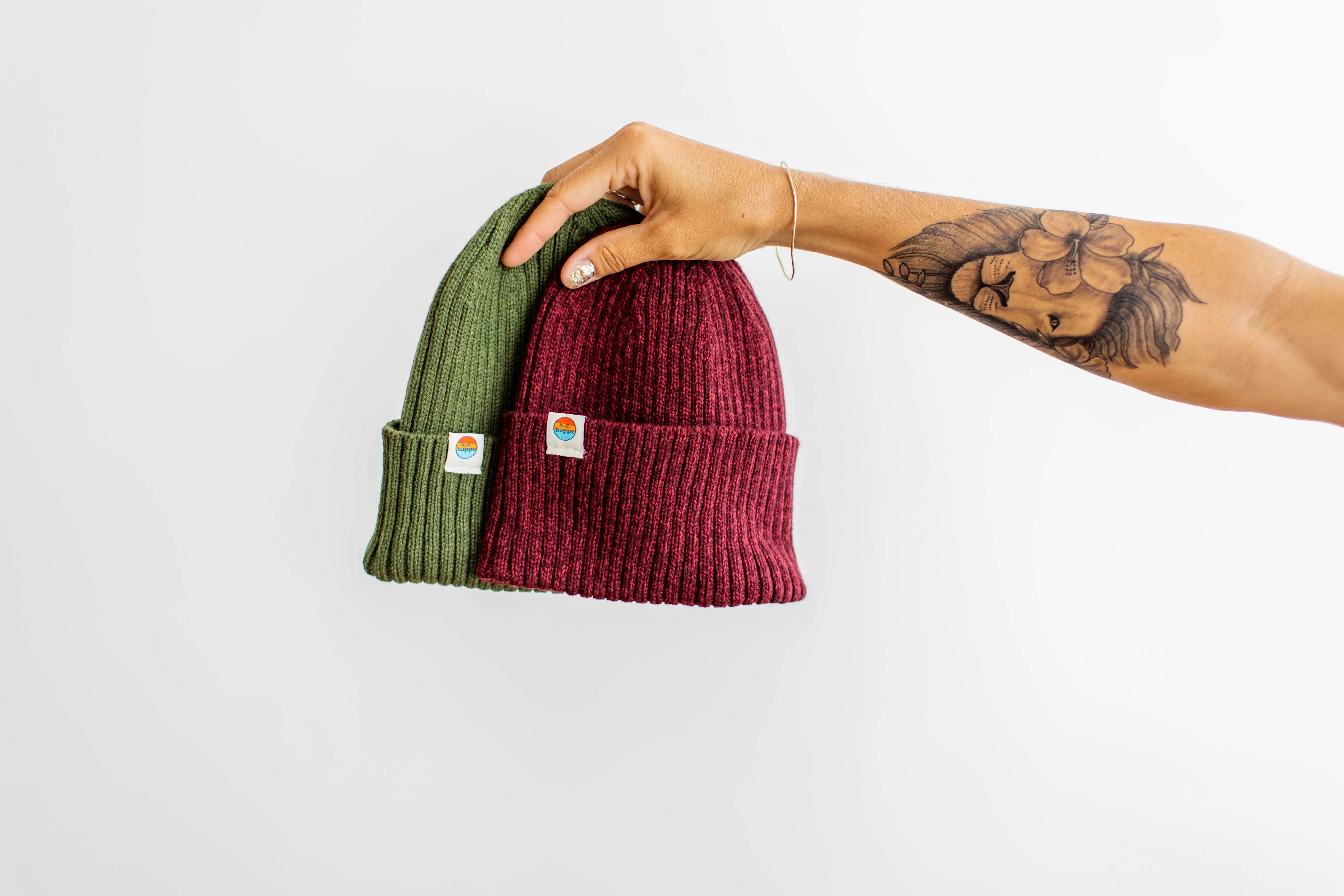 Ribbed Knit Beanie | Maroon