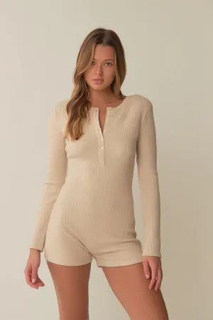 Ribbed Knit Romper