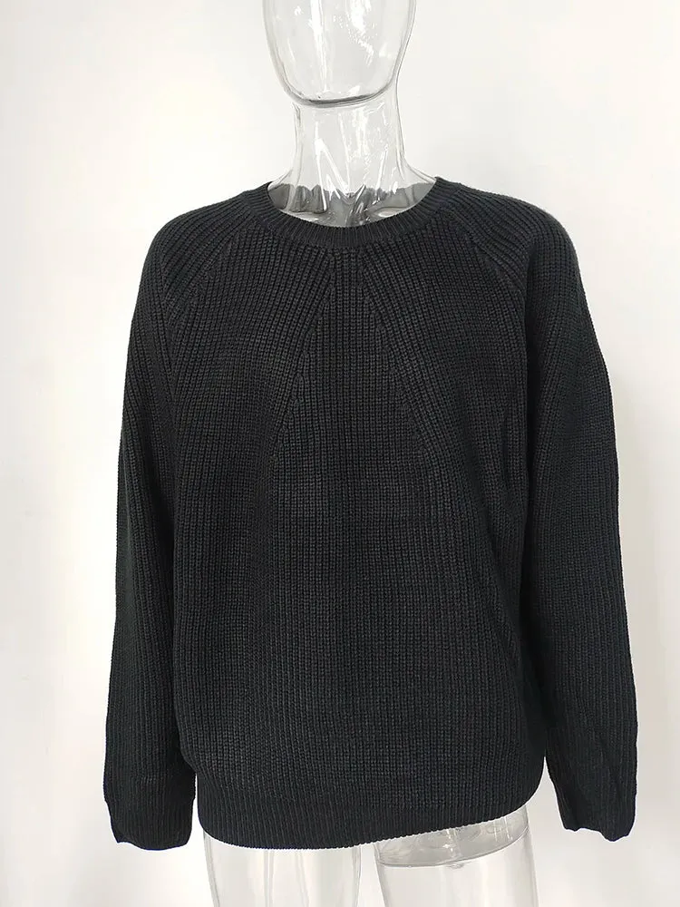 Round Collar Knit Sweater