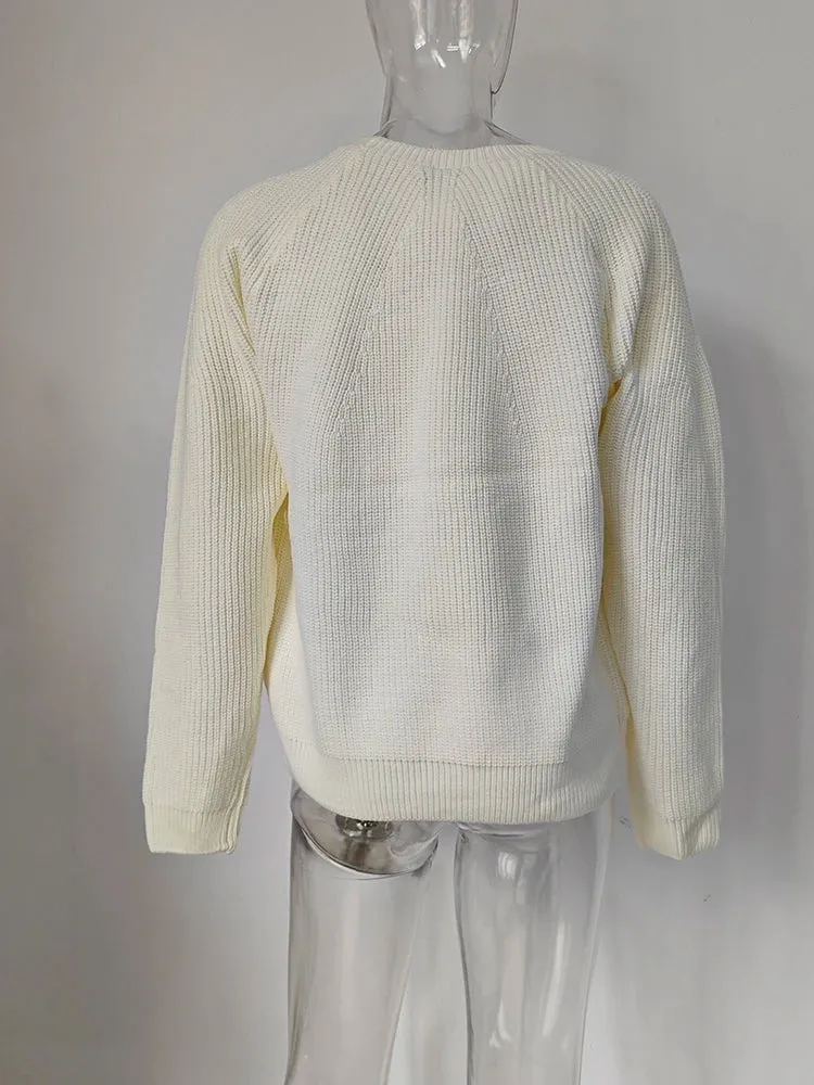 Round Collar Knit Sweater