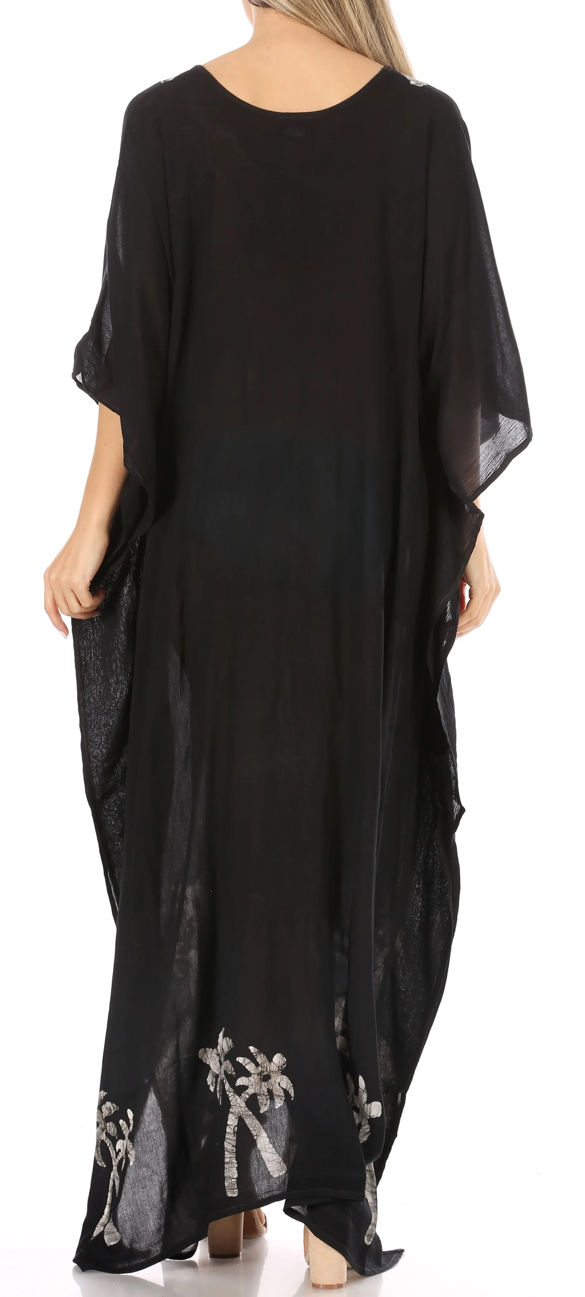 Sakkas Leonor Women's Boho Casual Long Maxi Caftan Dress Kaftan Cover-up LougeWear