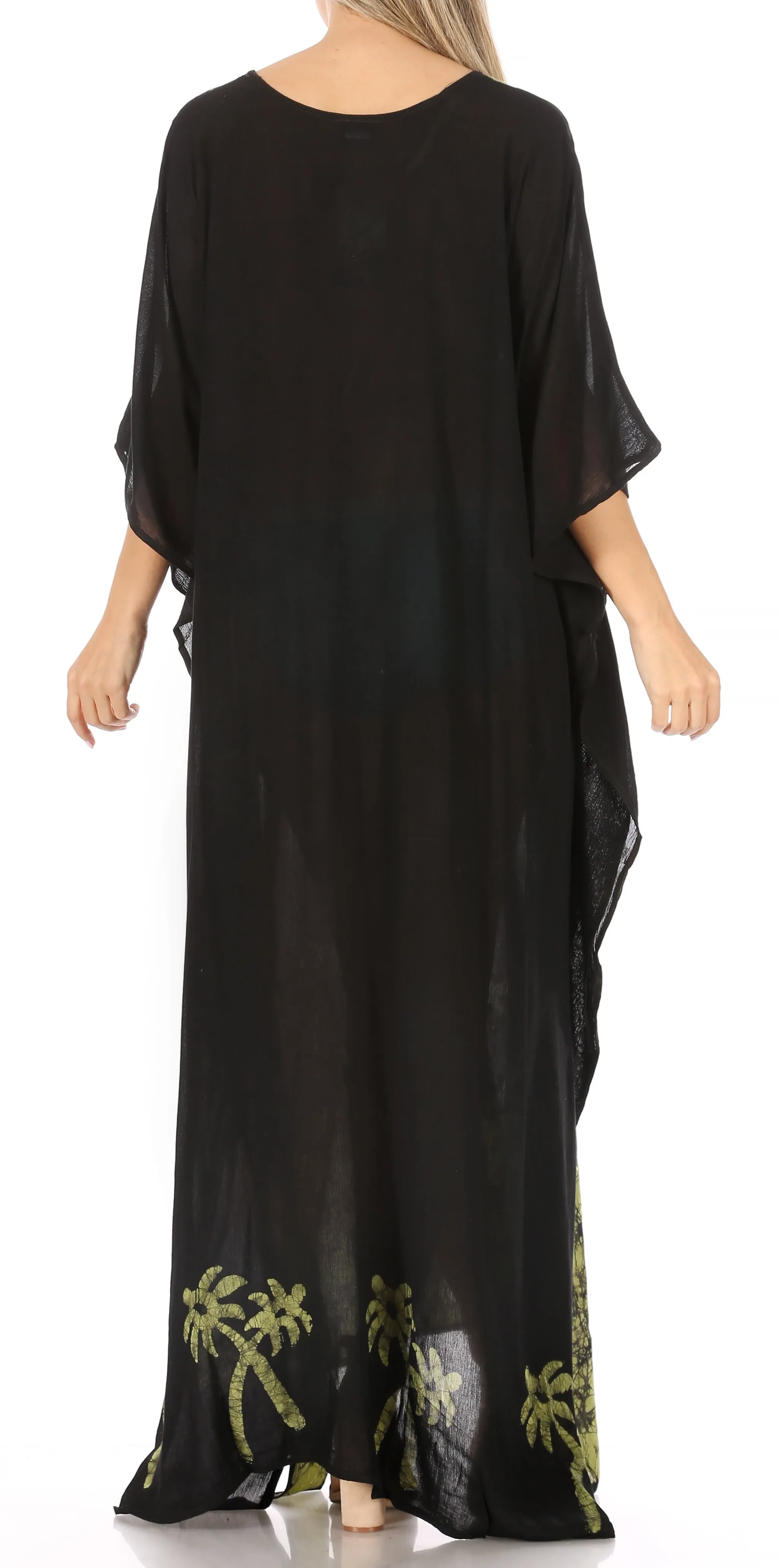 Sakkas Leonor Women's Boho Casual Long Maxi Caftan Dress Kaftan Cover-up LougeWear