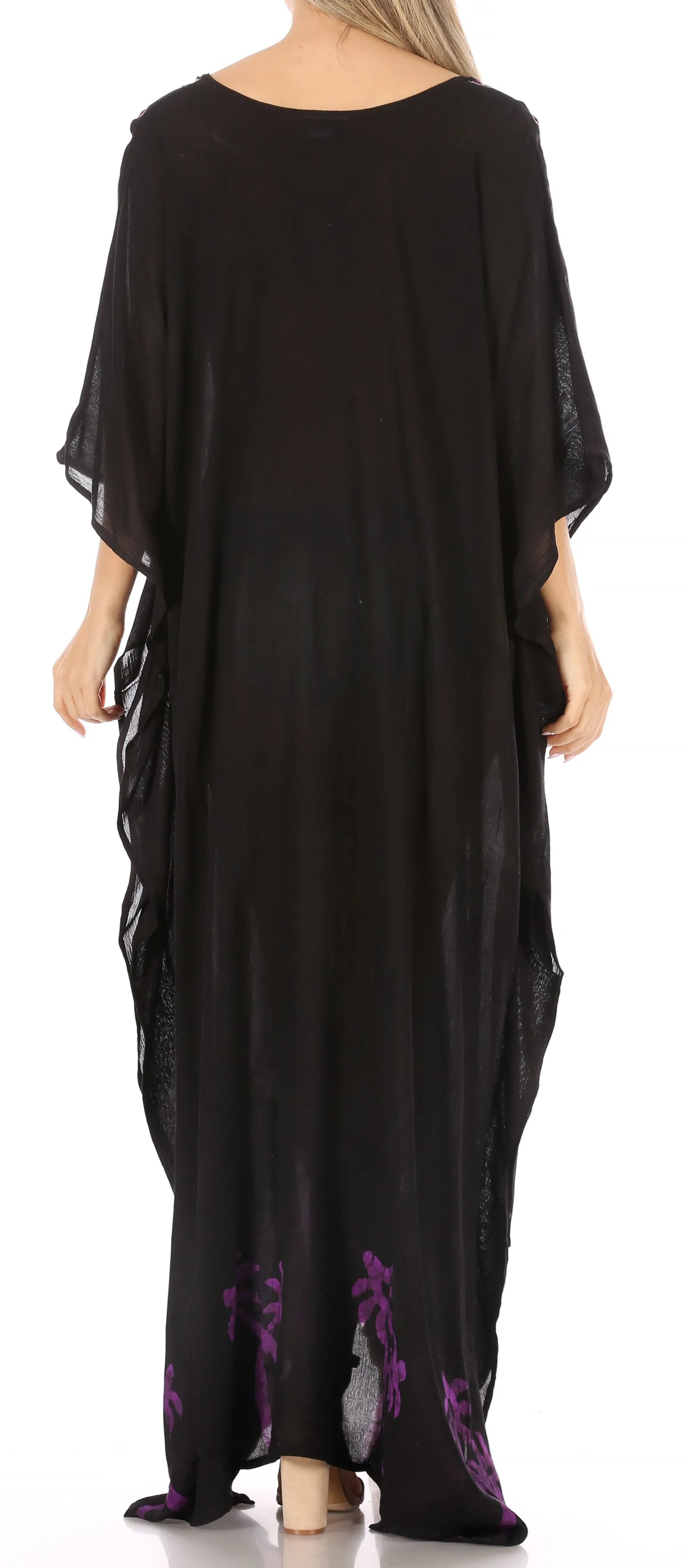 Sakkas Leonor Women's Boho Casual Long Maxi Caftan Dress Kaftan Cover-up LougeWear