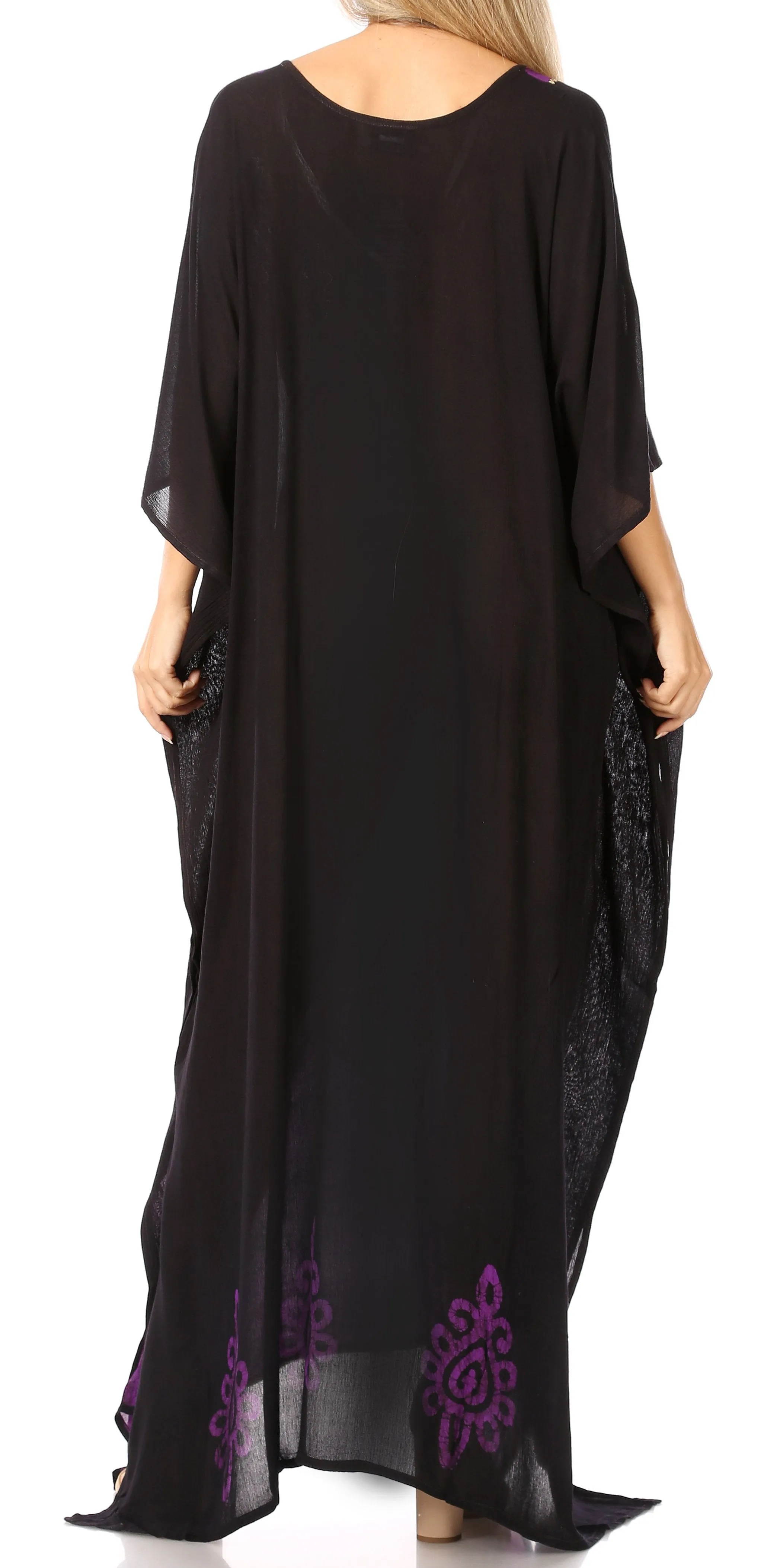 Sakkas Leonor Women's Boho Casual Long Maxi Caftan Dress Kaftan Cover-up LougeWear