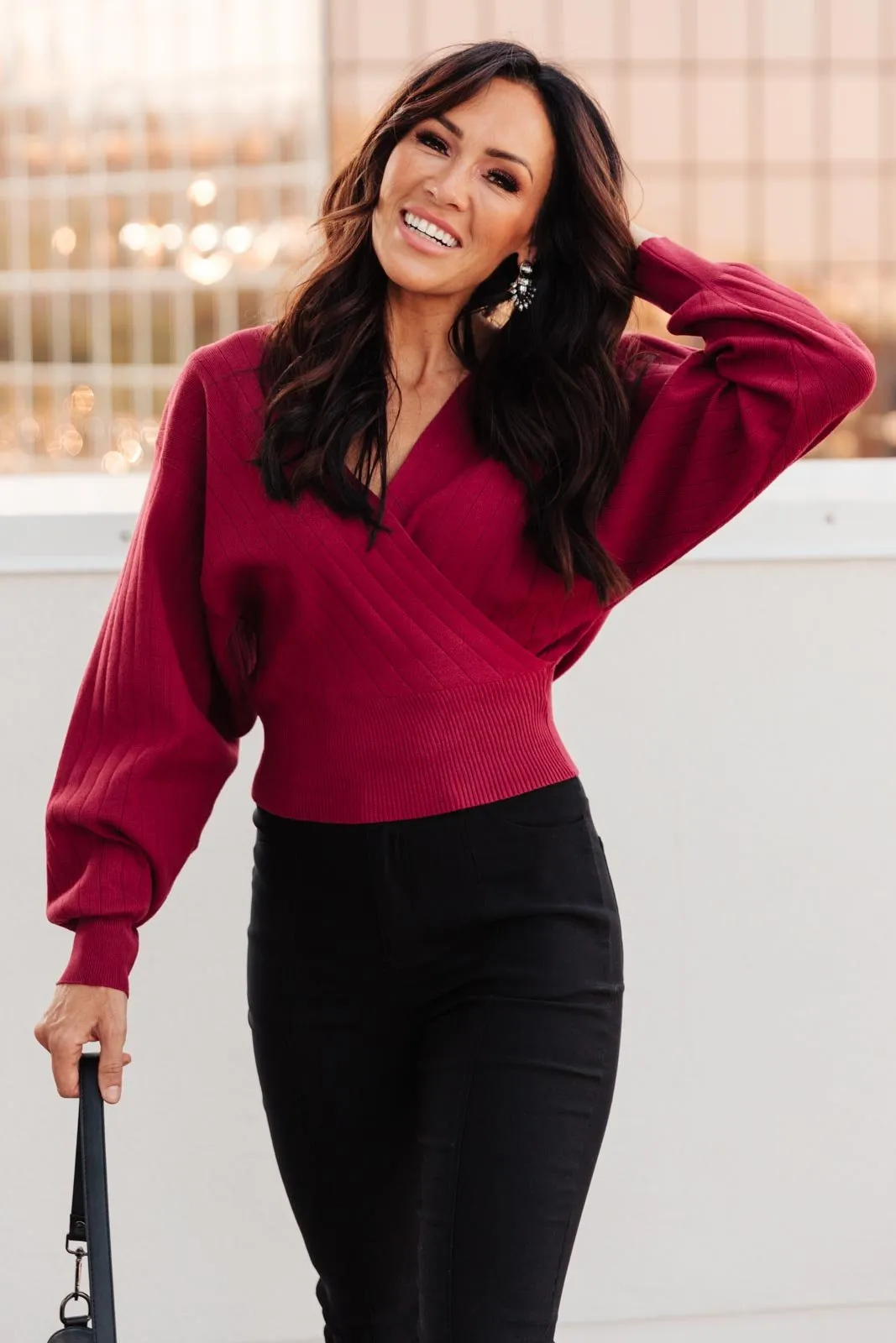 Show Stopper Sweater in Burgundy