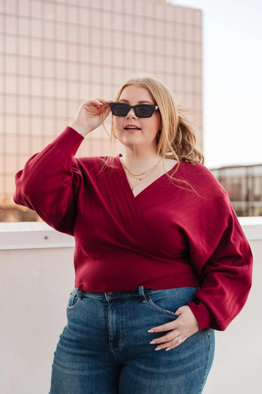 Show Stopper Sweater in Burgundy