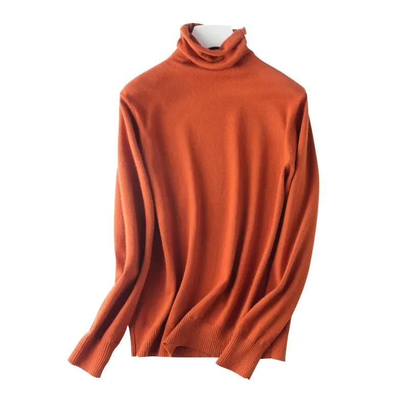 Slim Fit Basic Turtleneck Pullover Sweater