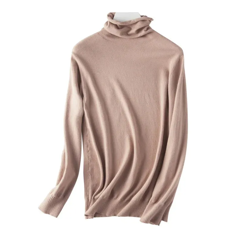 Slim Fit Basic Turtleneck Pullover Sweater