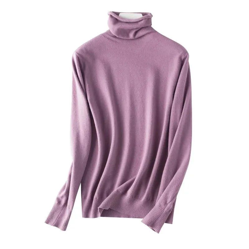 Slim Fit Basic Turtleneck Pullover Sweater