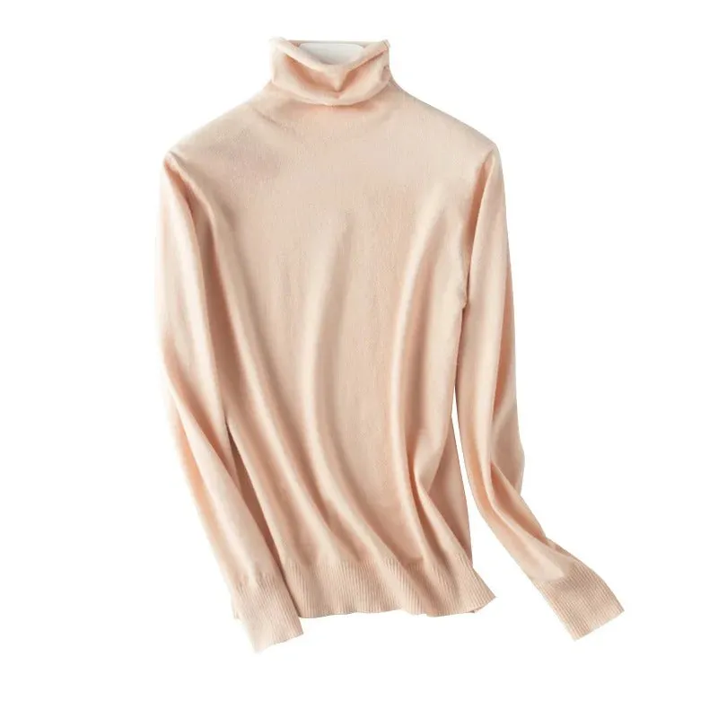 Slim Fit Basic Turtleneck Pullover Sweater