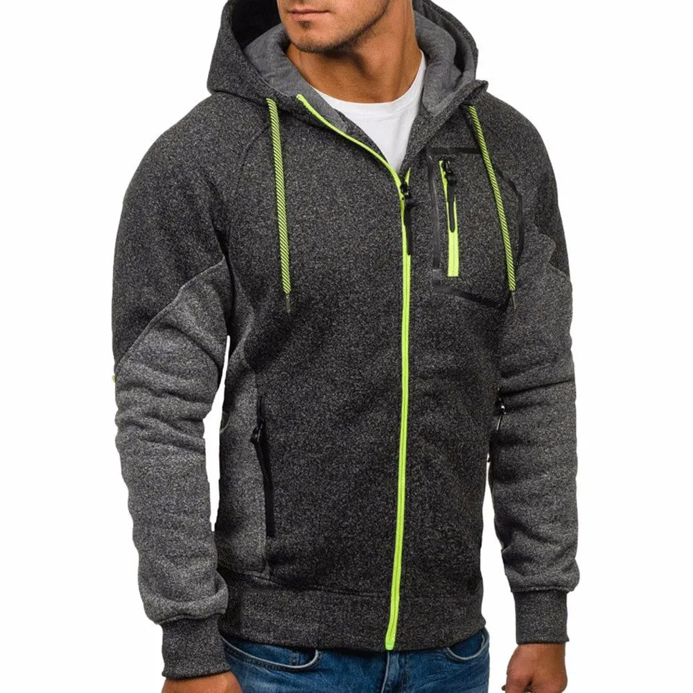 Slim Hooded Sweatshirt Jacket