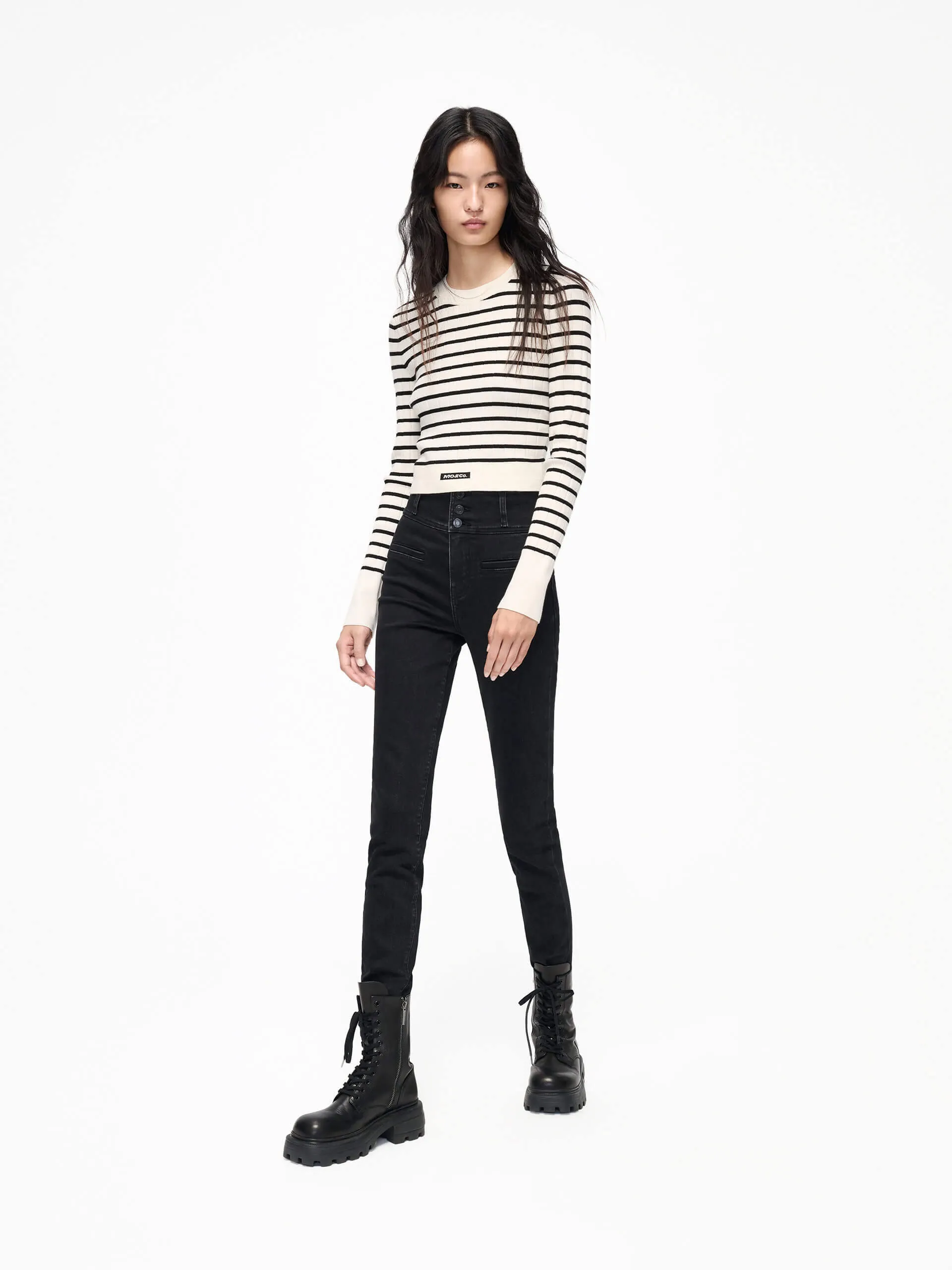 Striped Ribbed Knit Top