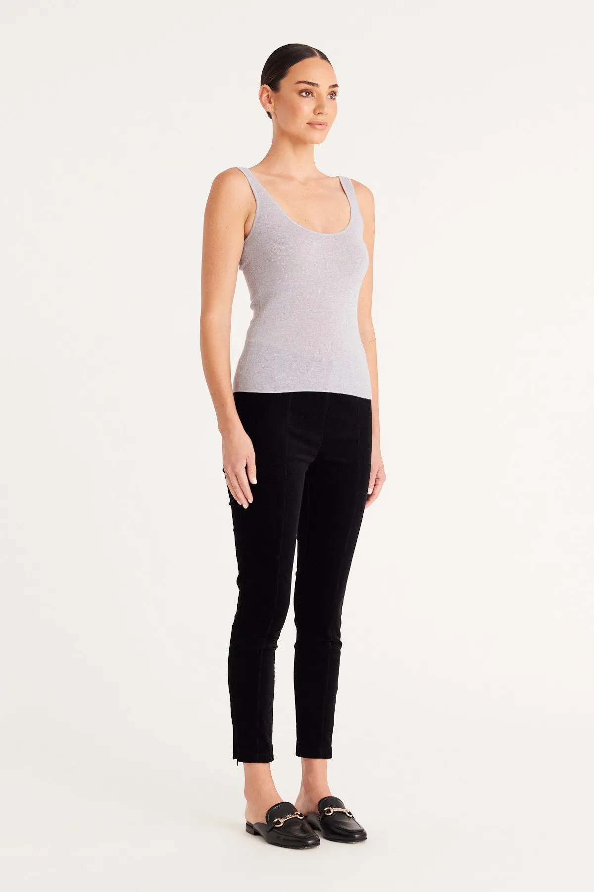 Superfine Merino Singlet - Grey Marle