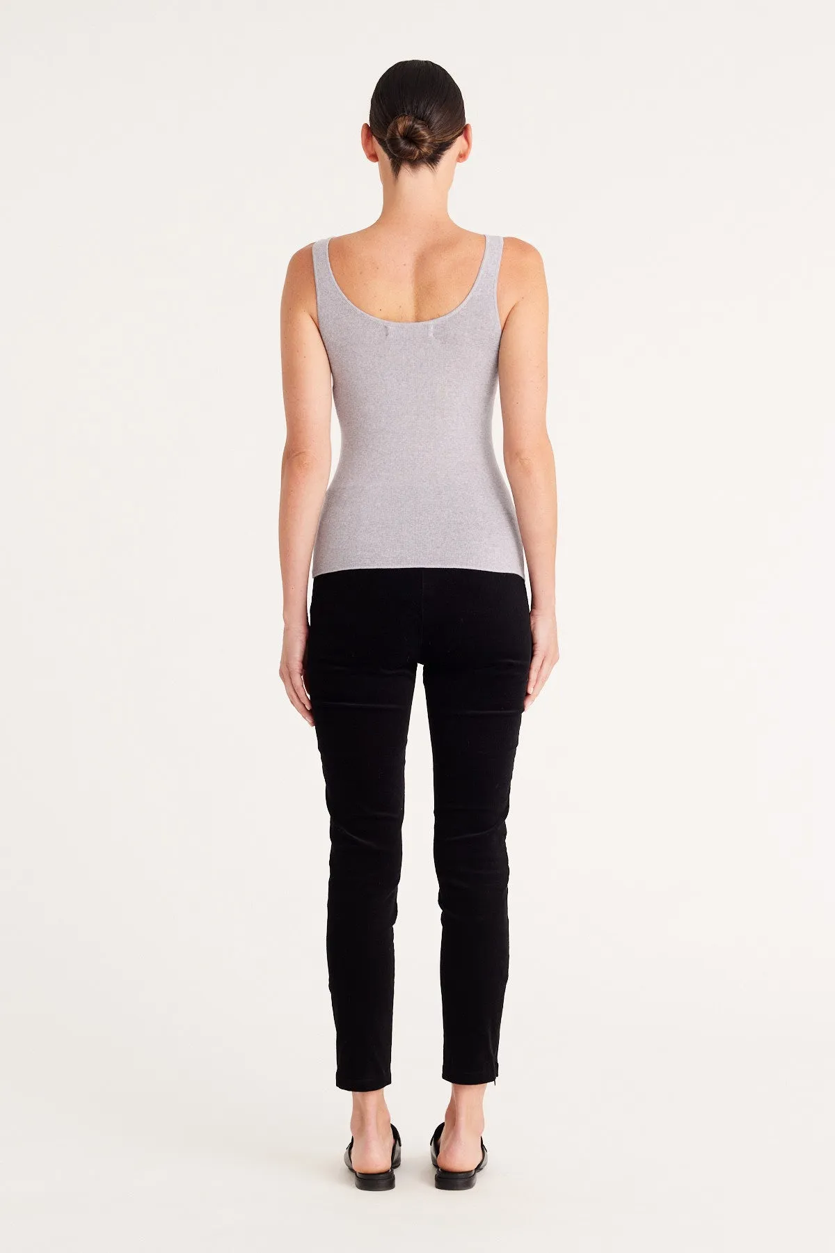 Superfine Merino Singlet - Grey Marle