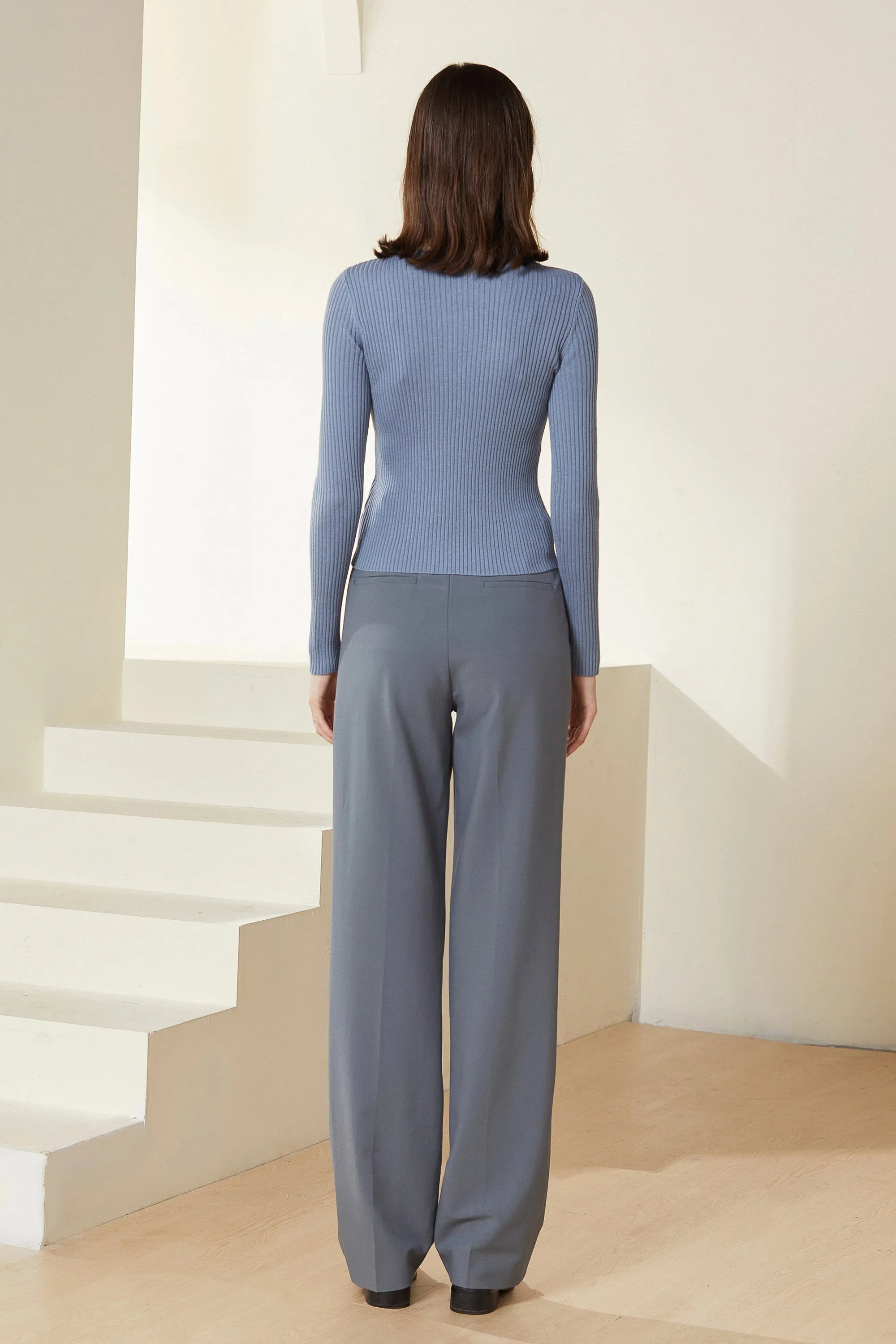 Sylphide | Dinah Blue Cut Out Wool Sweater