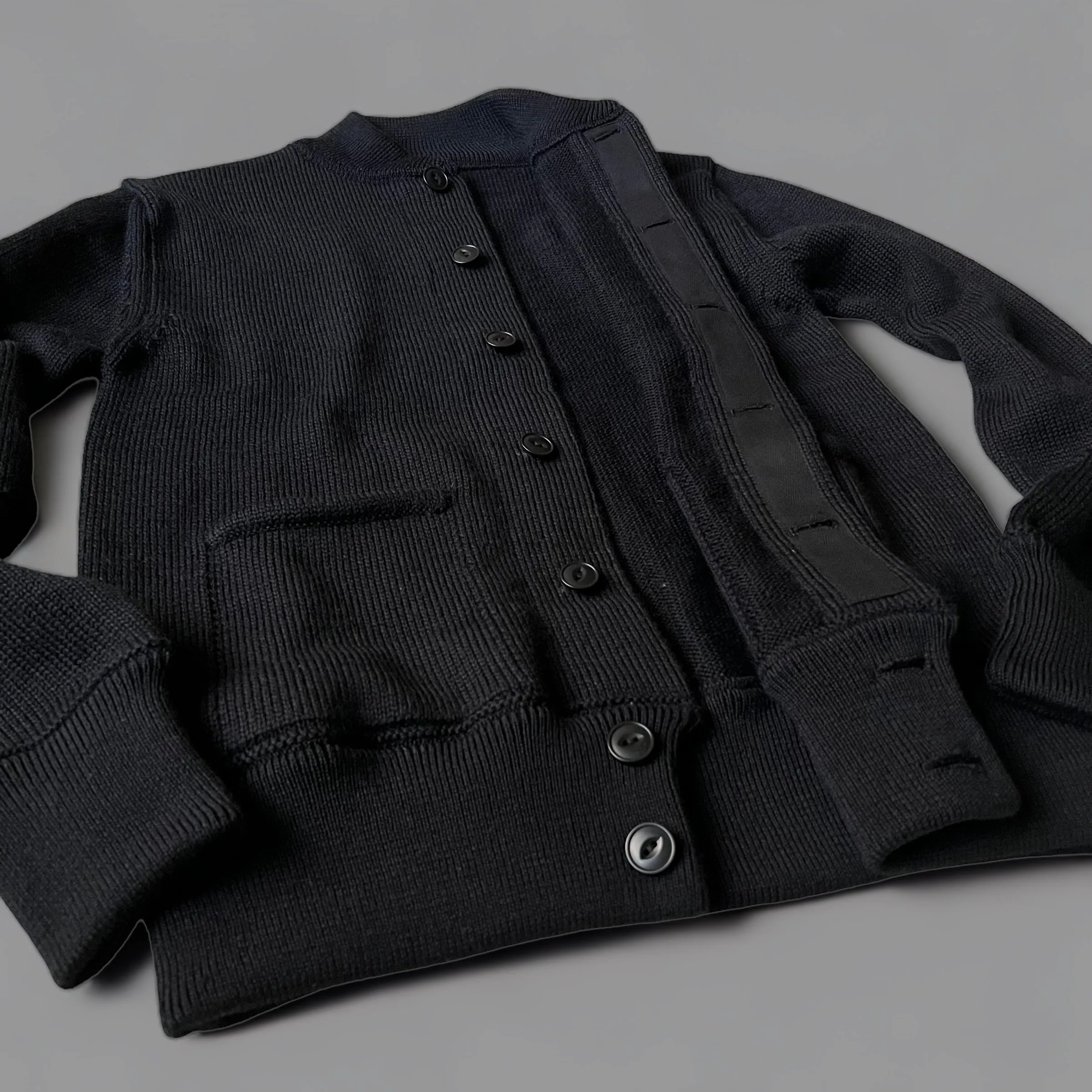 THE BRIG 2  CARDIGAN - BLACK