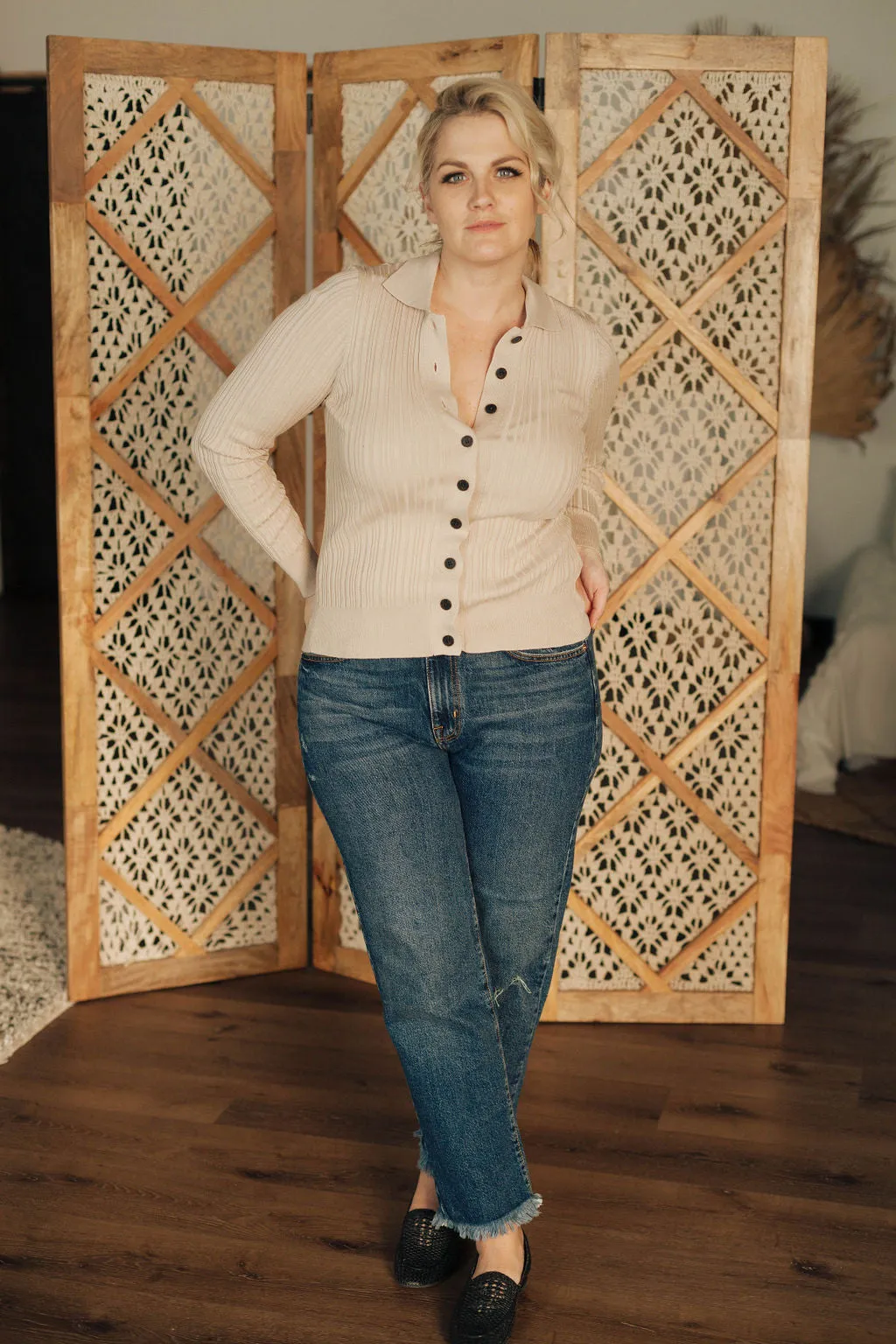 The Ginda Sweater Cardigan by InWear - Sandstone