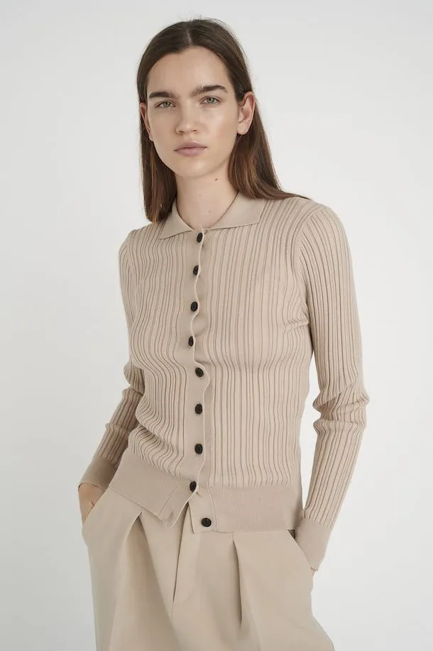 The Ginda Sweater Cardigan by InWear - Sandstone