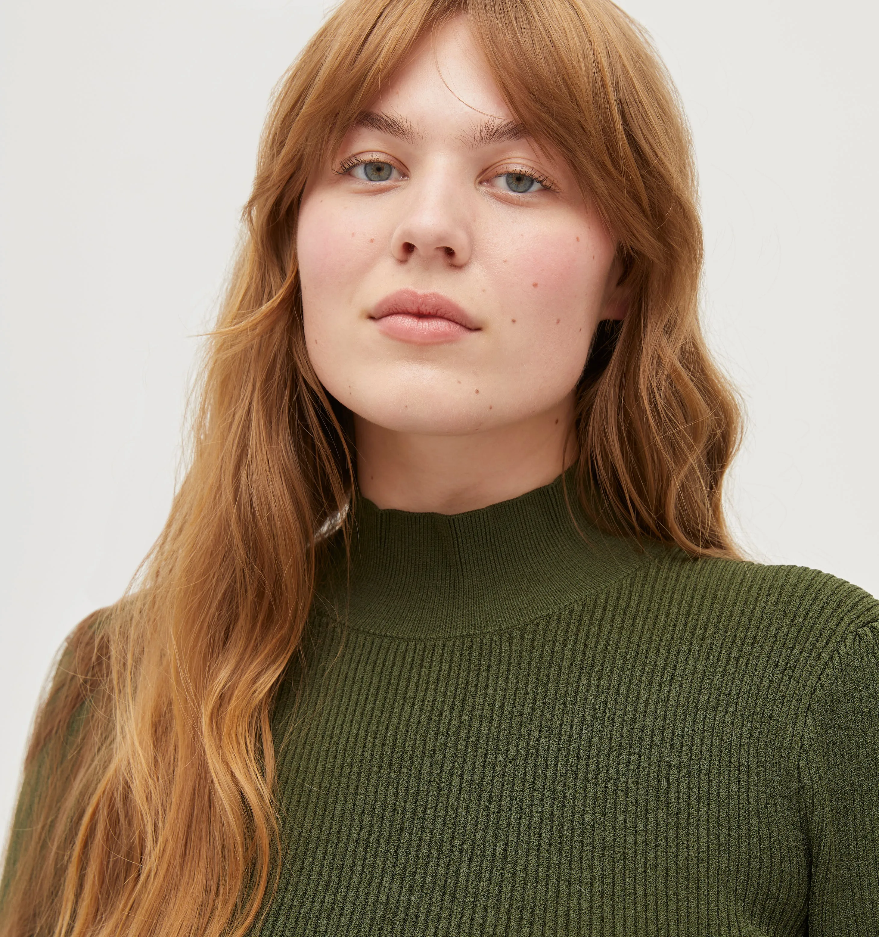 The Winter Sweater - Leaf Green Rib Knit