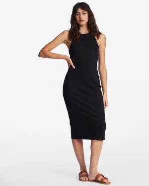 Tomboy Tank Midi Dress - Black Pebble