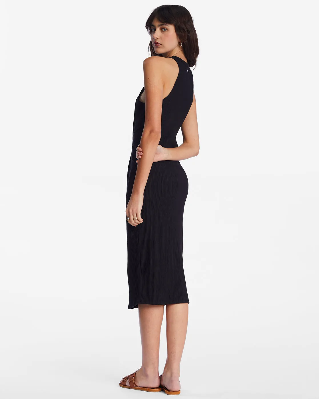 Tomboy Tank Midi Dress - Black Pebble