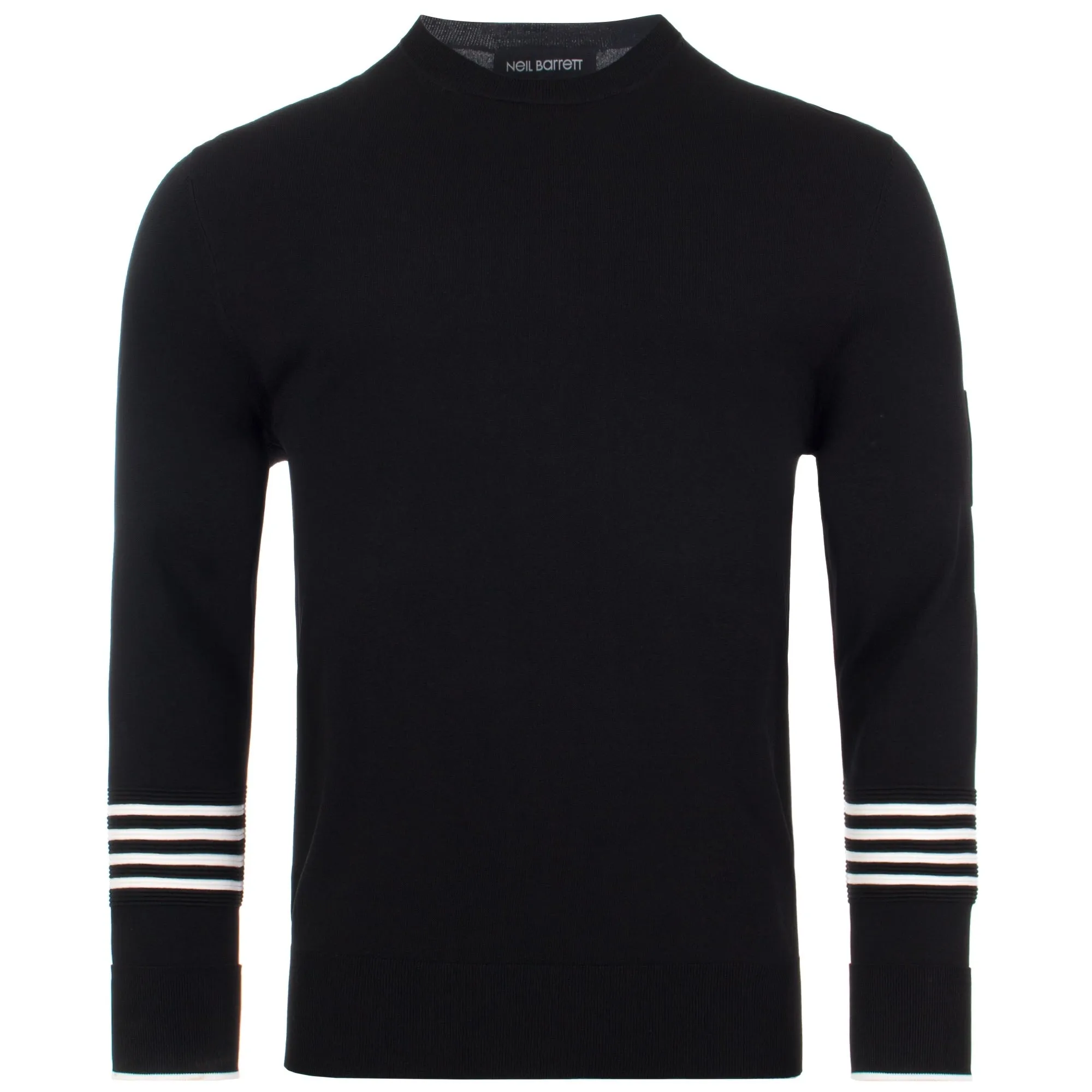 Travel Striped Cuff Tecno Knit Jumper