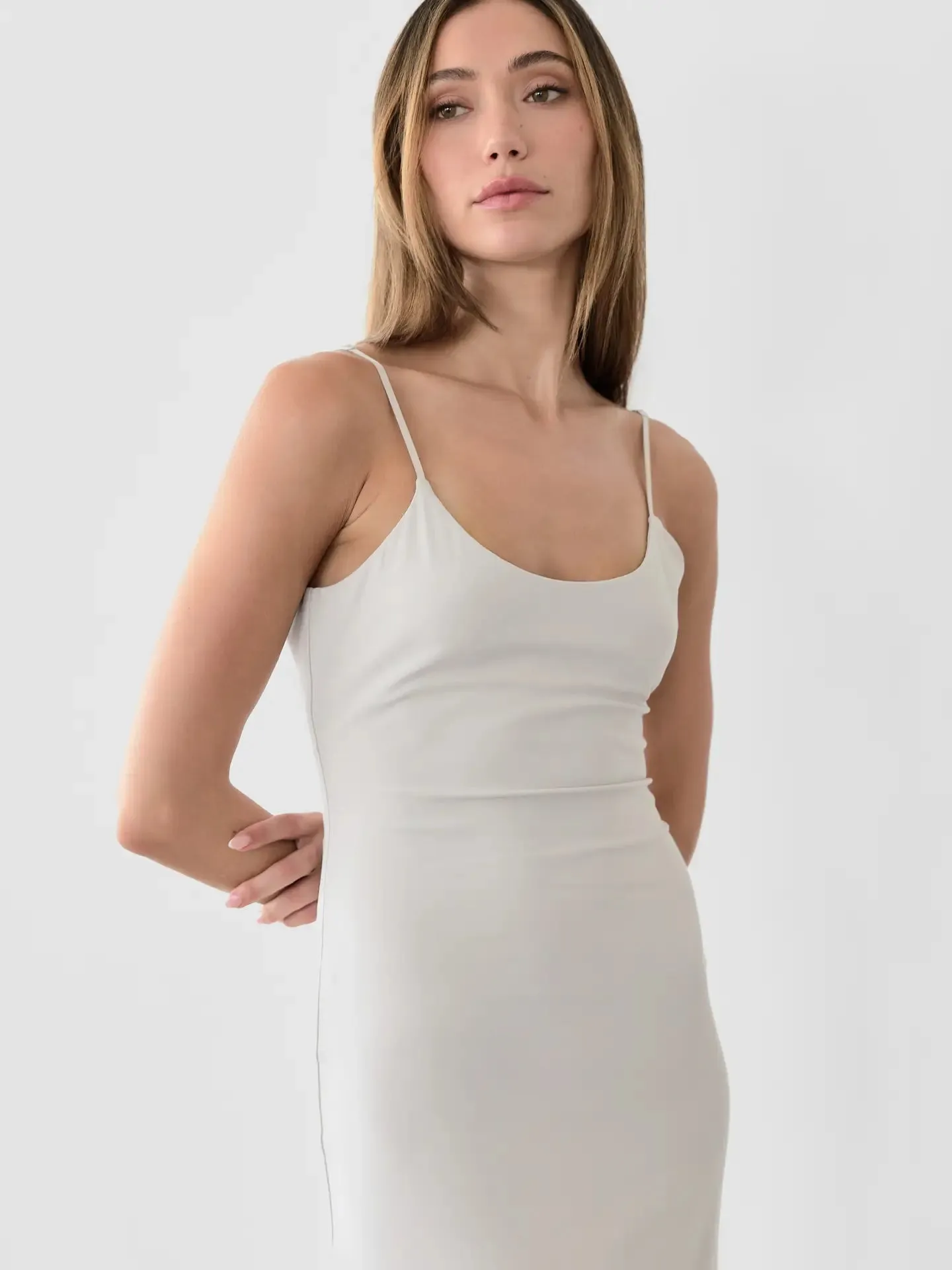 Tris Stretch Scoop Back Dress