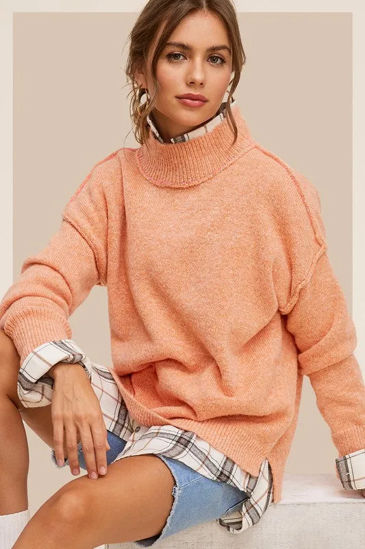 Turtle Neck Oversized Long-sleeved Ella Sweater